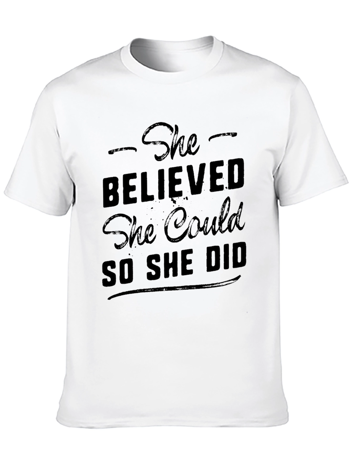 Black She Believed She Could Tee view 10