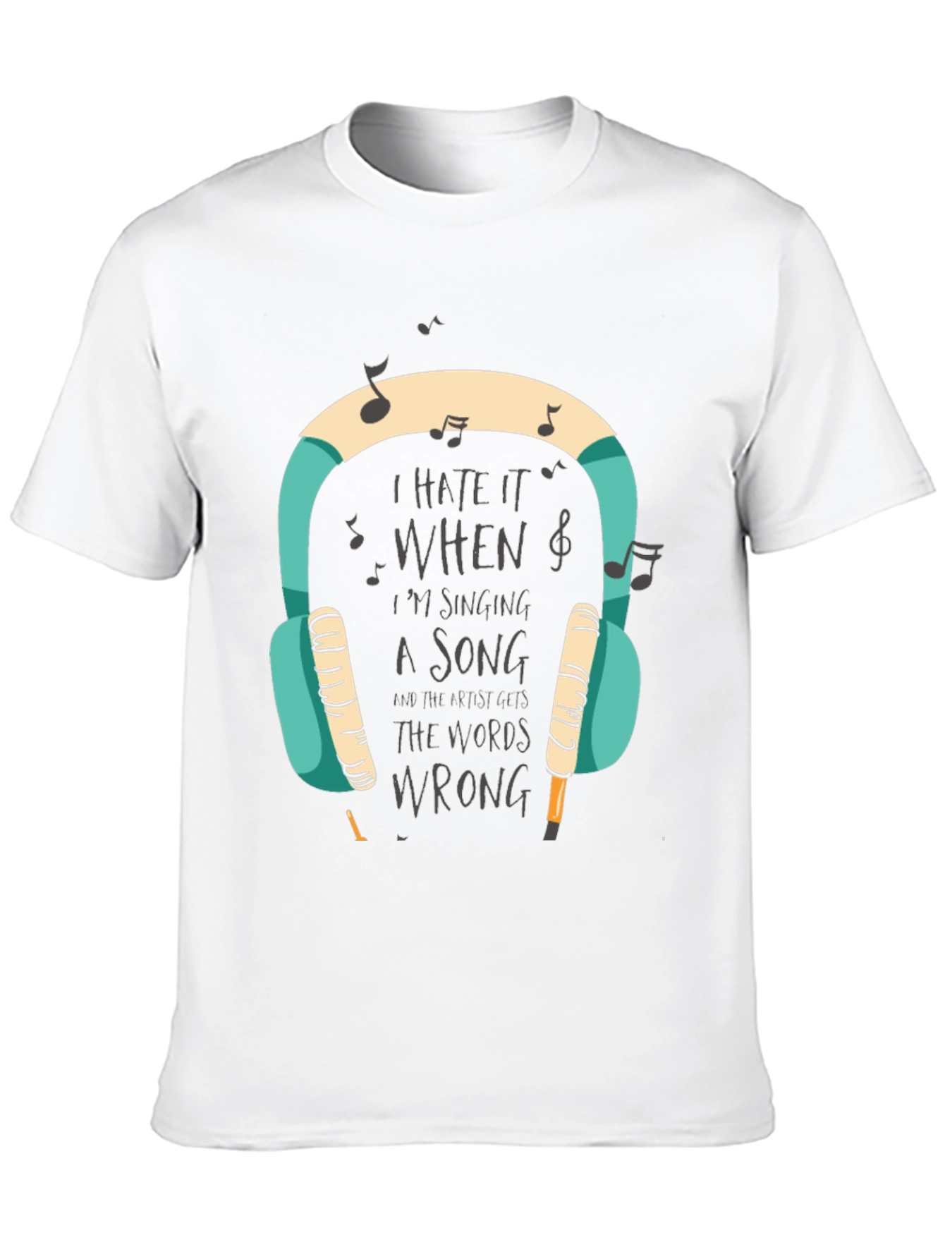 Black I Hate It When I'm Singing T-Shirt view 10