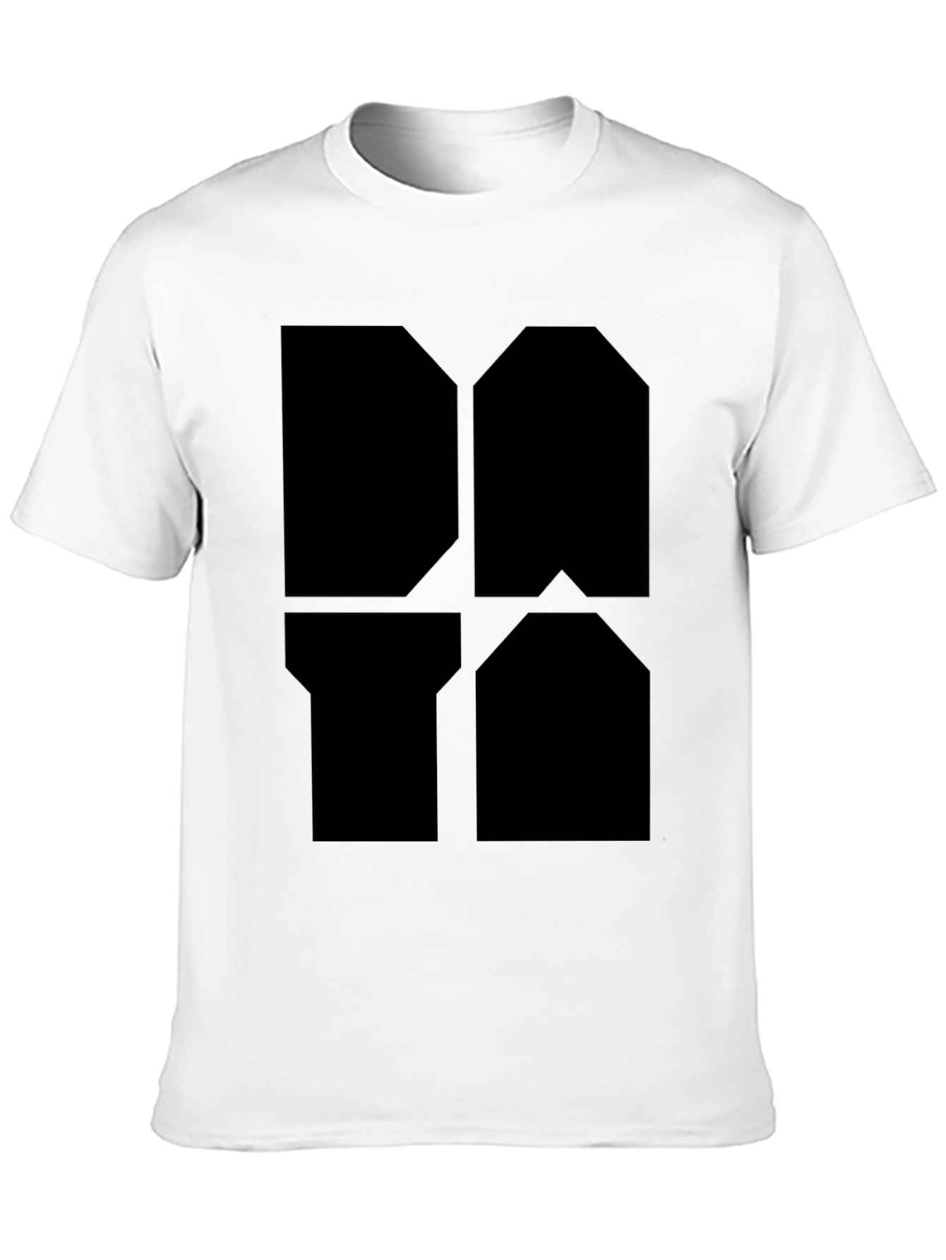 Black Geometric Black Graphic Tee - Modern Style view 10