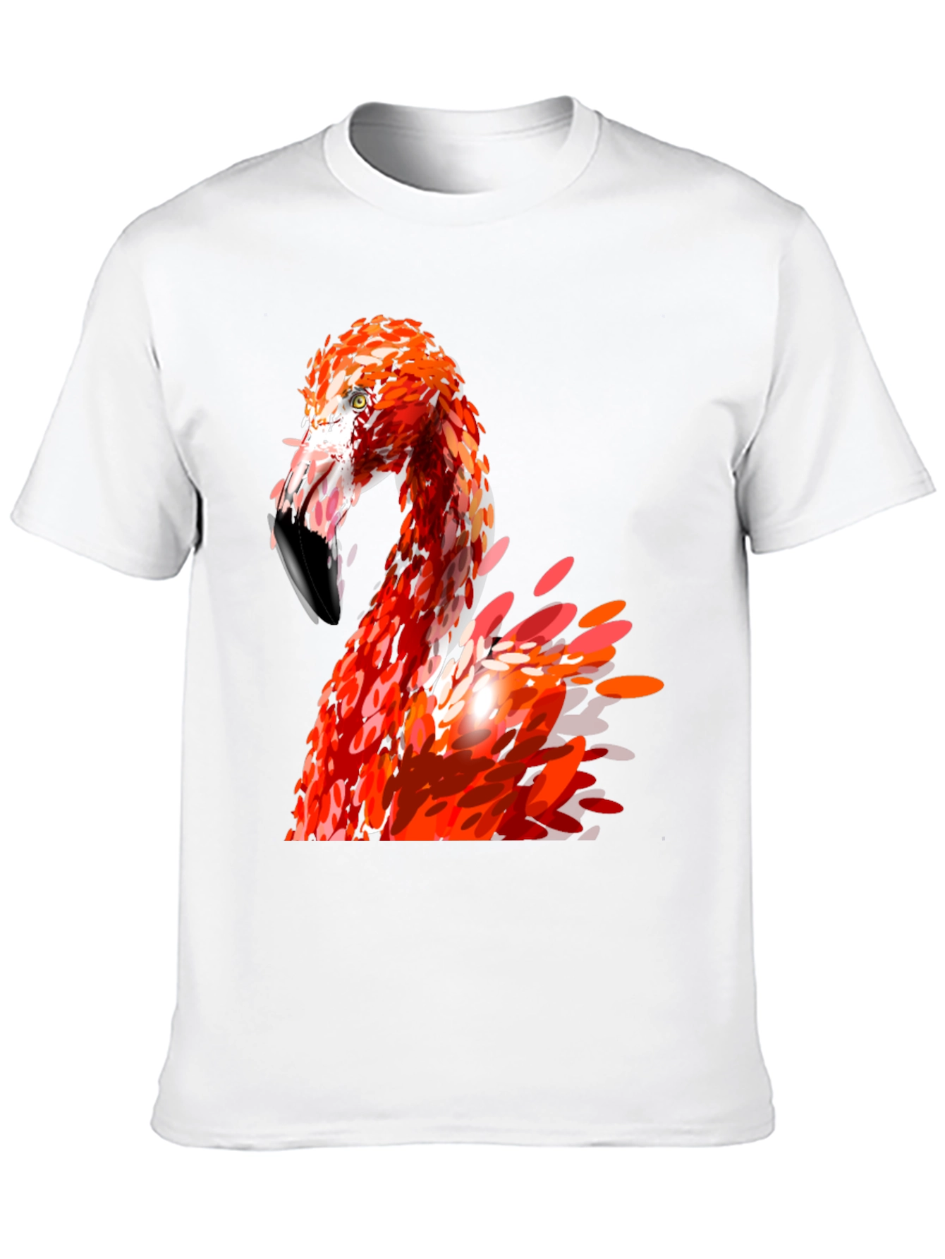 Black Flamingo Graphic Print Black T-Shirt view 10