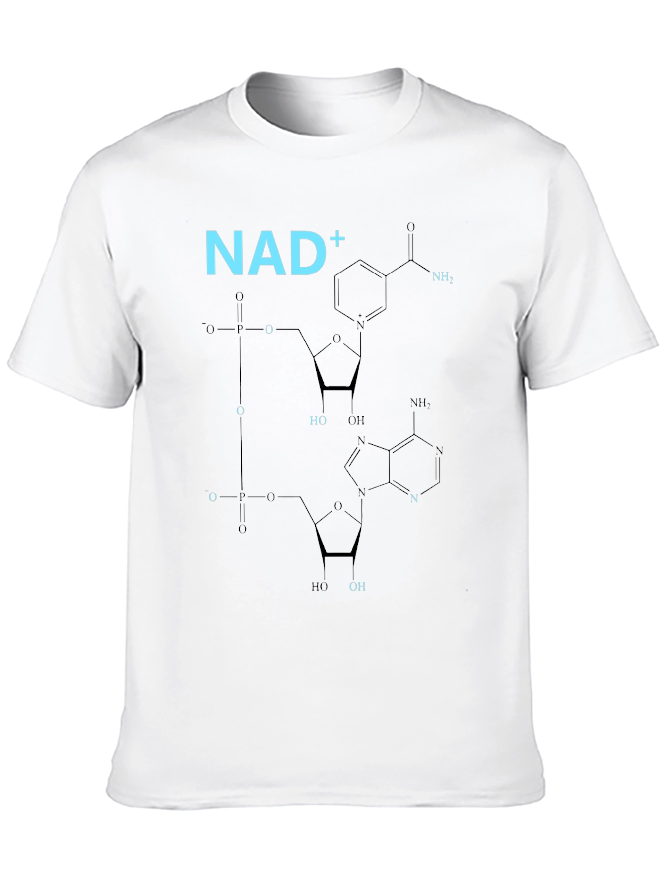 Black NAD+ Molecule T-Shirt - Science Fashion view 10