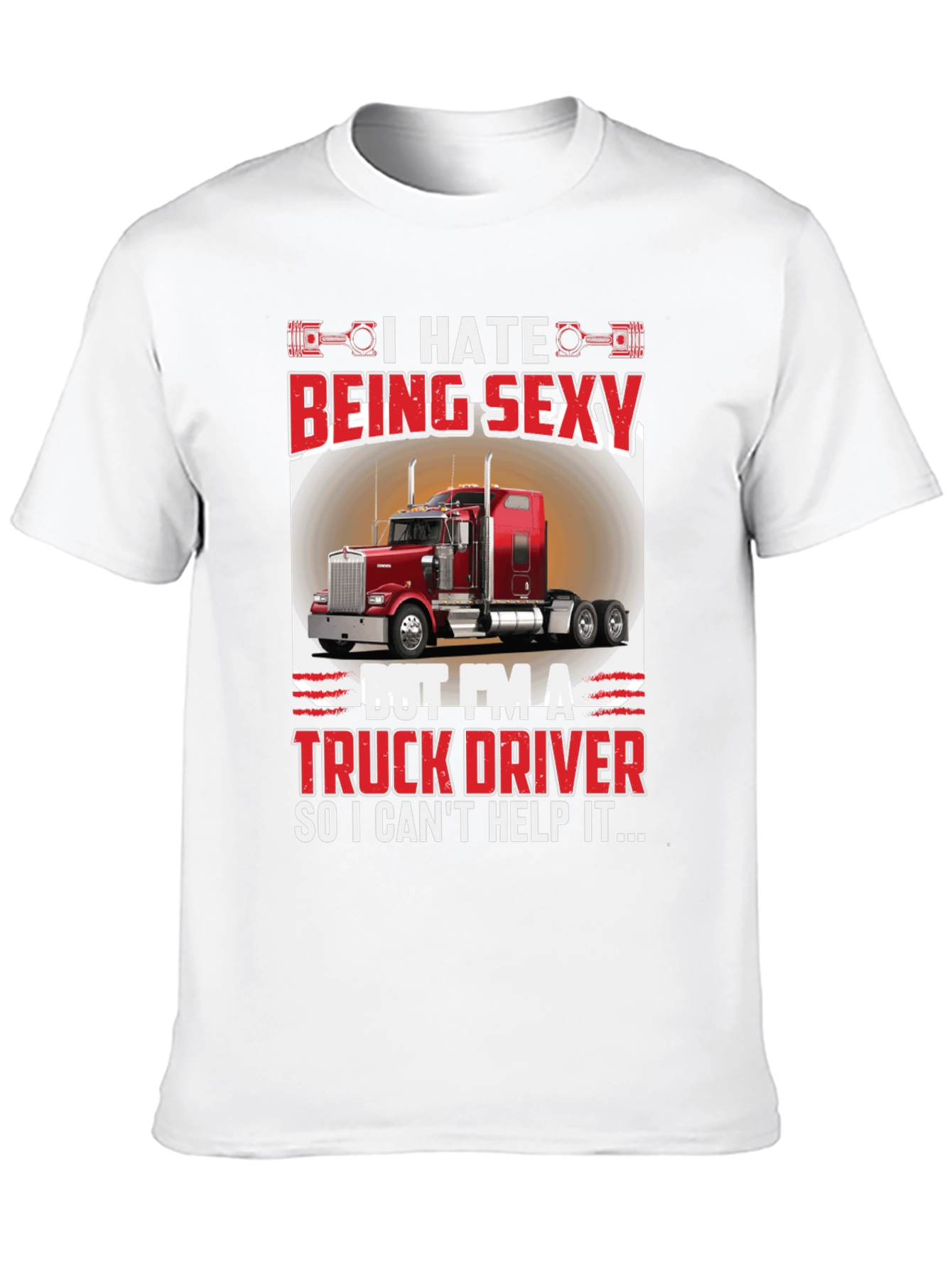 Black Funny Truck Driver Graphic T-Shirt view 10