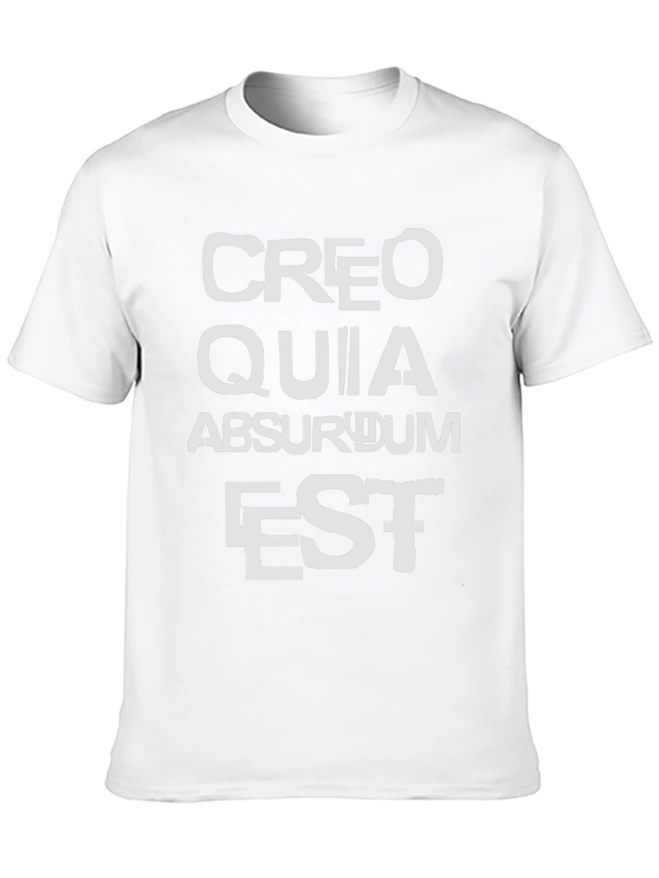 Black Creo Quia Absurdum Est T-Shirt view 10