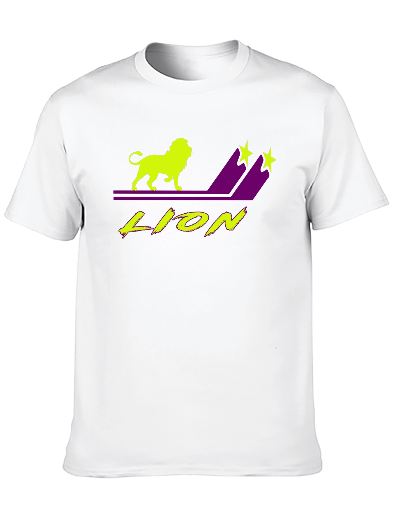 Black Lion Graphic T-Shirt - Black Tee with Neon Design view 10
