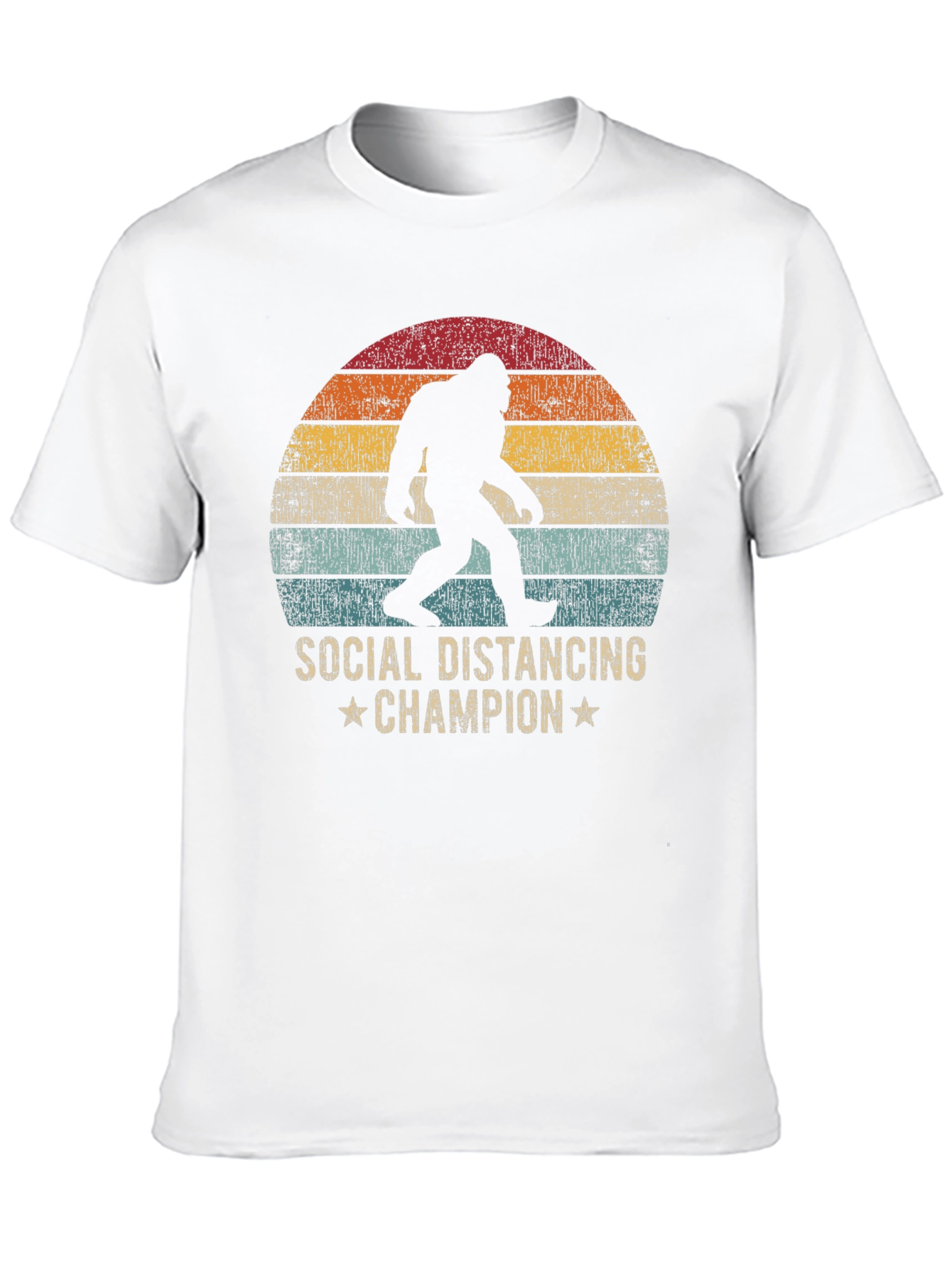 Black Social Distancing Champion Bigfoot T-Shirt view 10