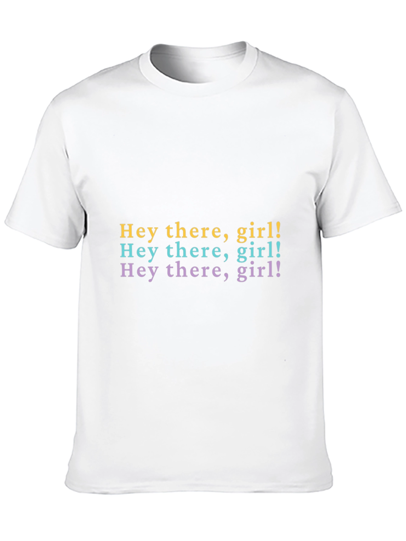 Black Hey There Girl! Tri-Color Graphic Tee view 10