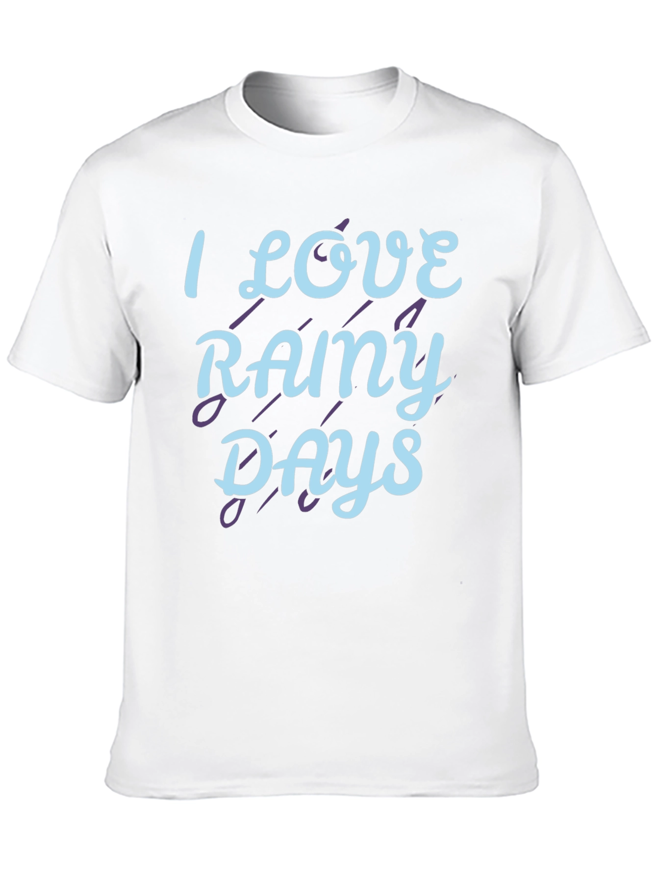 Black I Love Rainy Days Graphic T-Shirt view 10
