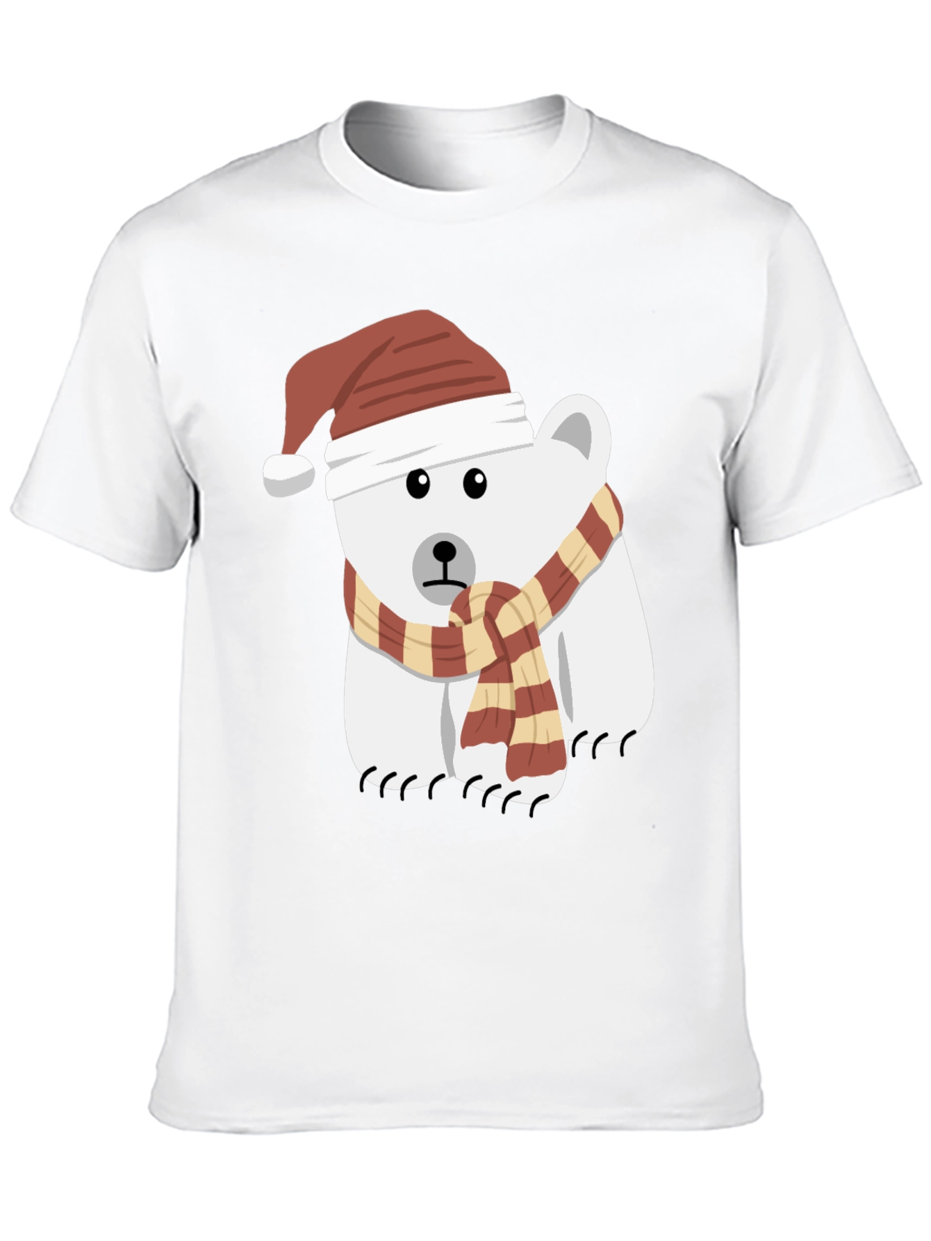 Black Festive Polar Bear Graphic Tee view 10