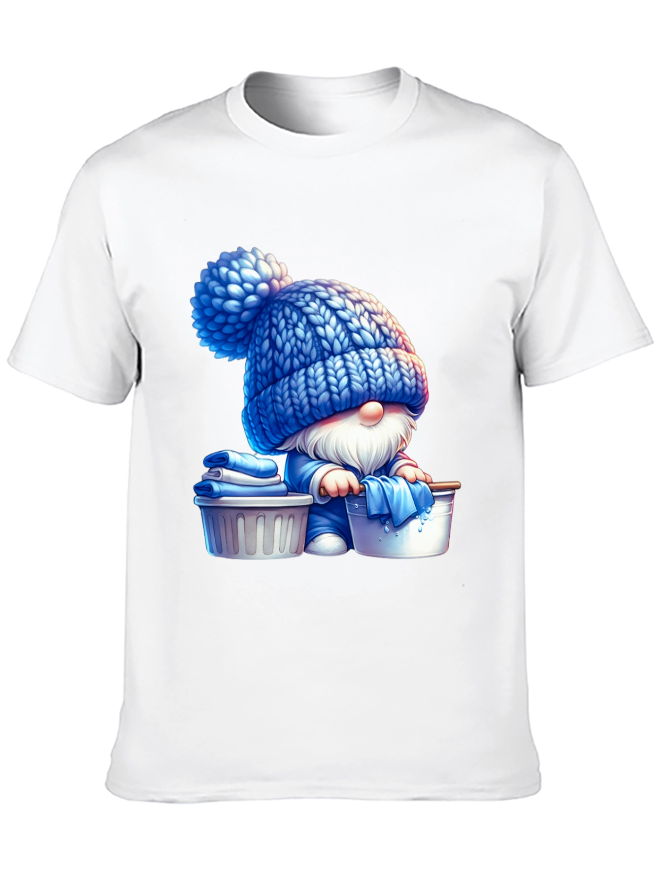 Black Gnome Laundry Day T-Shirt - Unique Graphic Tee view 10