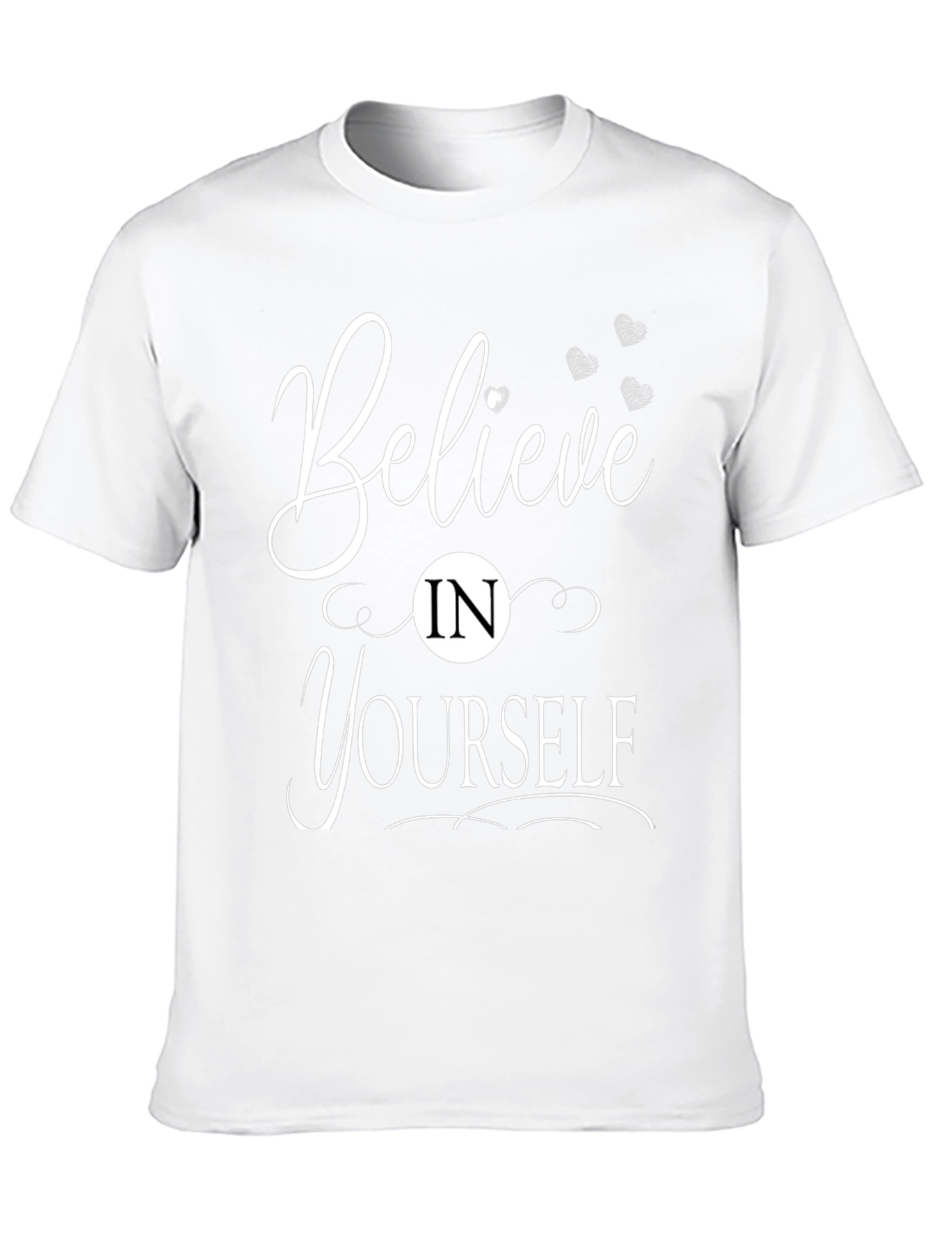Black Believe In Yourself Graphic T-Shirt - Motivation view 10