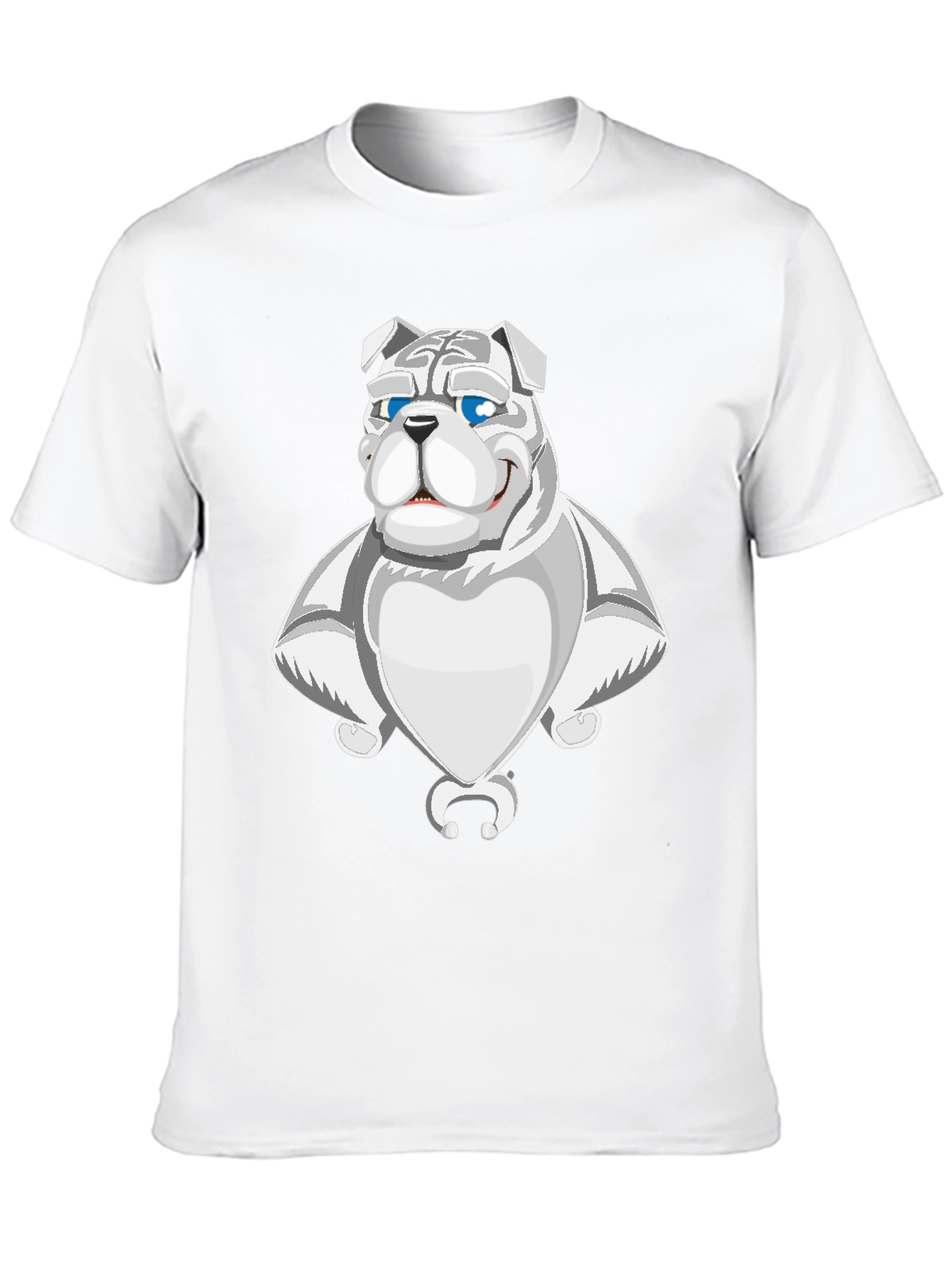 Black Cool Bulldog Graphic Tee - Black Cotton Blend view 10