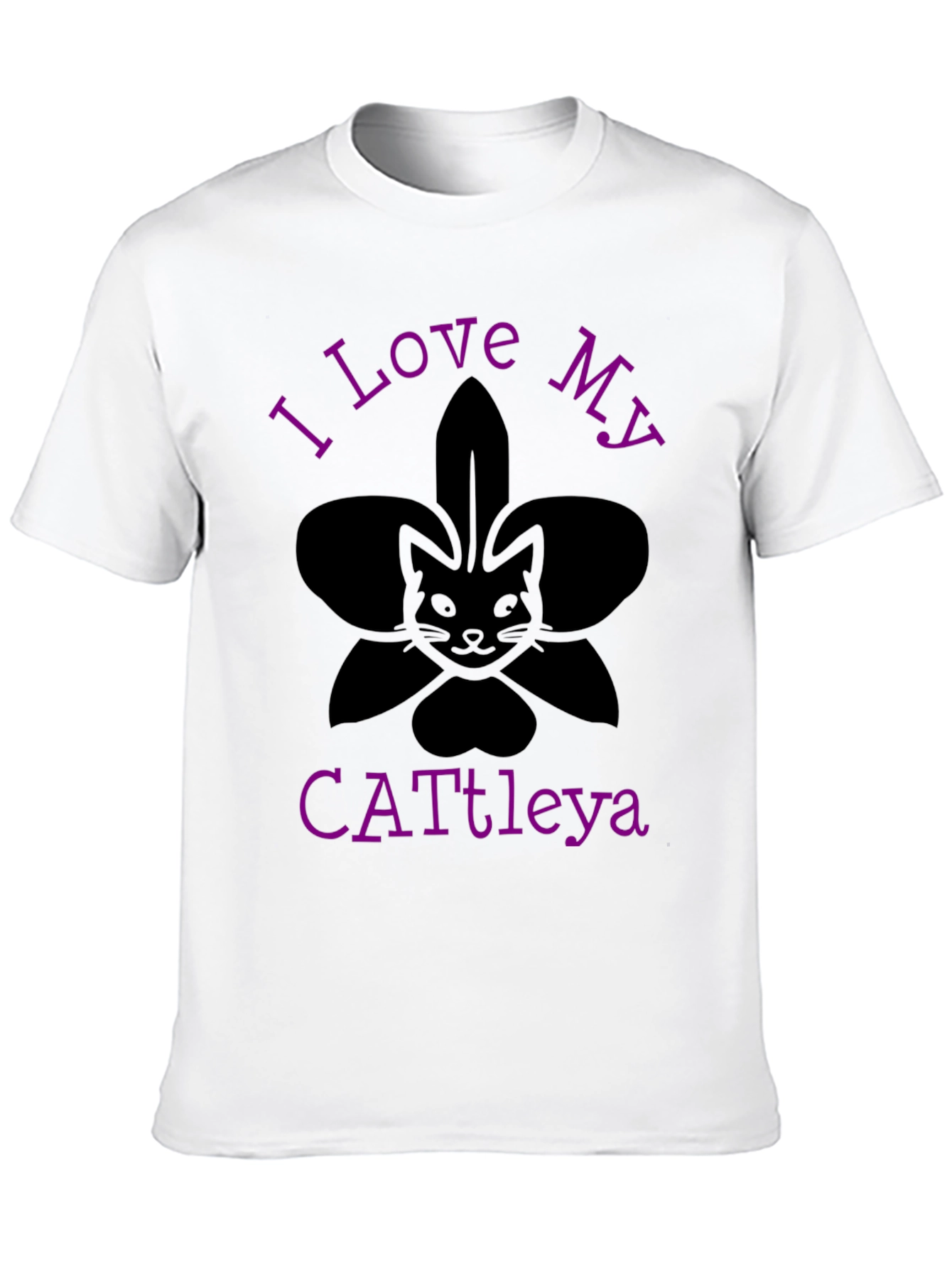 Black I Love My Cattleya Cat Orchid T-Shirt view 10