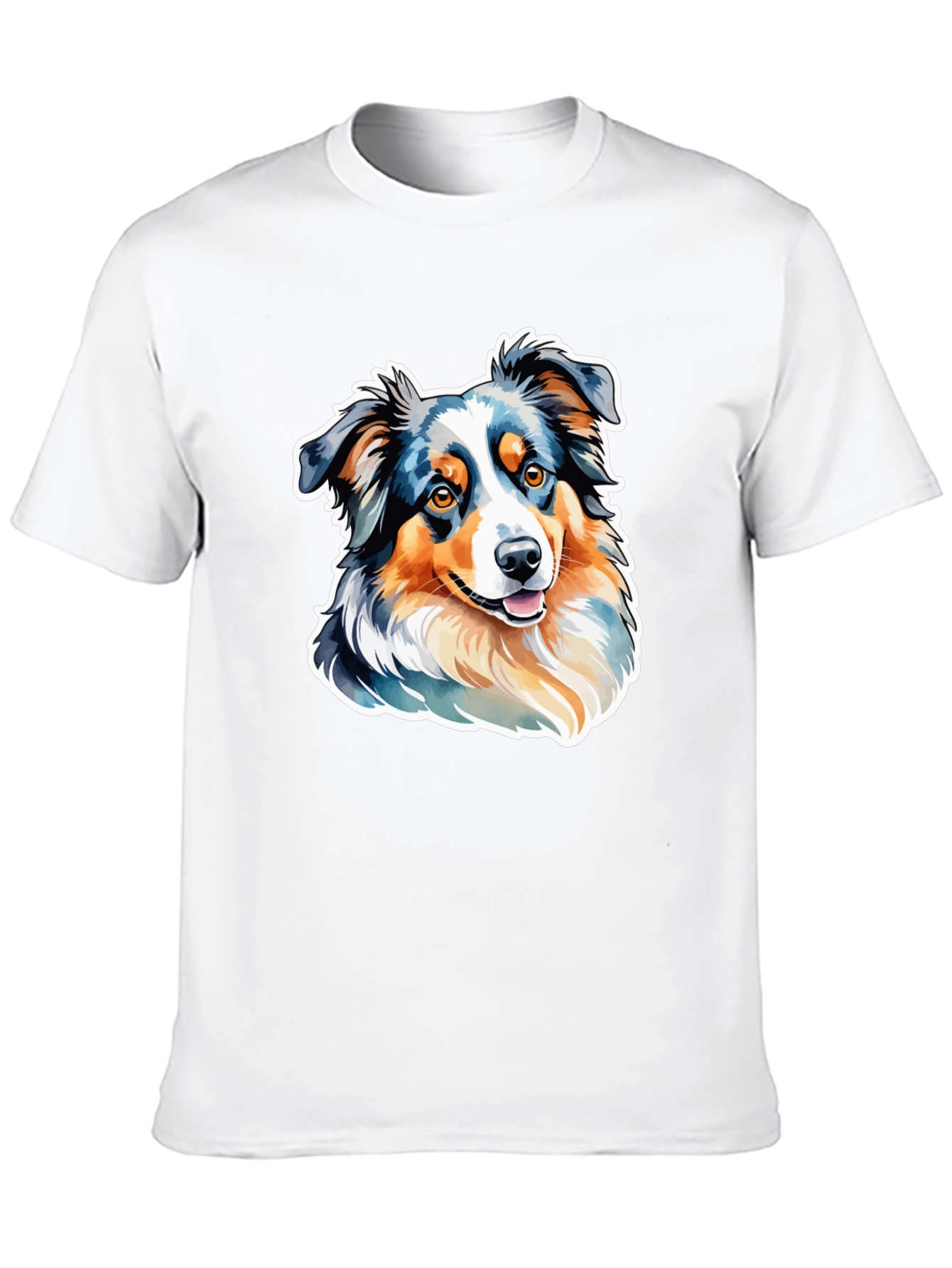 Black Australian Shepherd Dog Graphic T-Shirt view 10