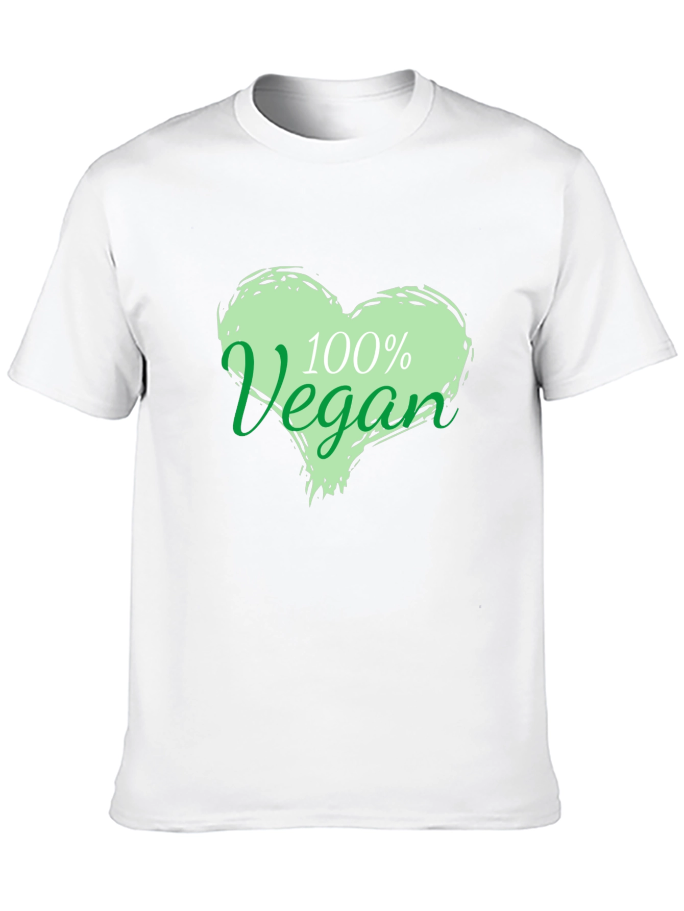 Black 100% Vegan Heart Graphic T-Shirt - Unisex view 10