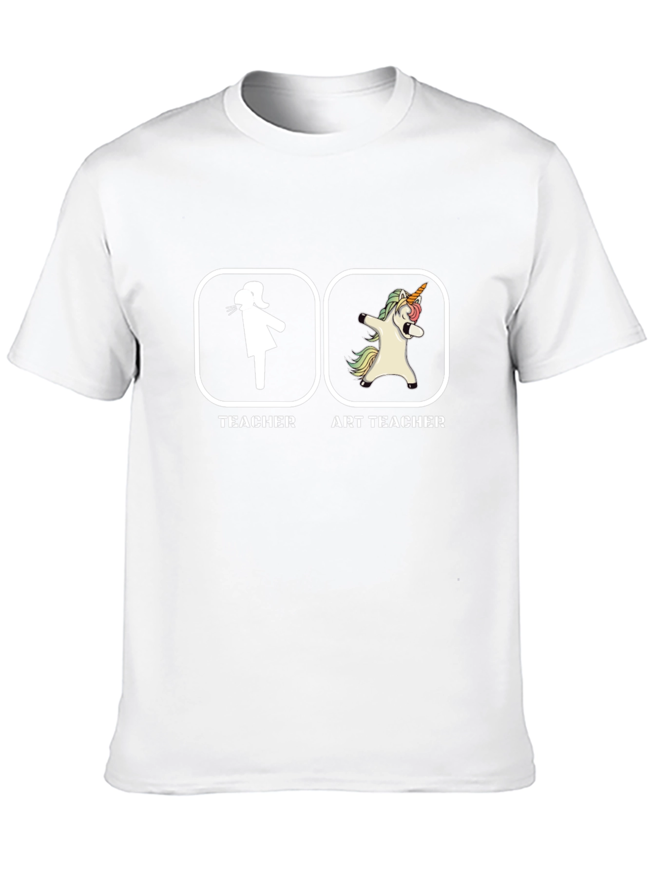 Black Art Teacher Unicorn Dab T-Shirt - Funny Teacher Gift view 10