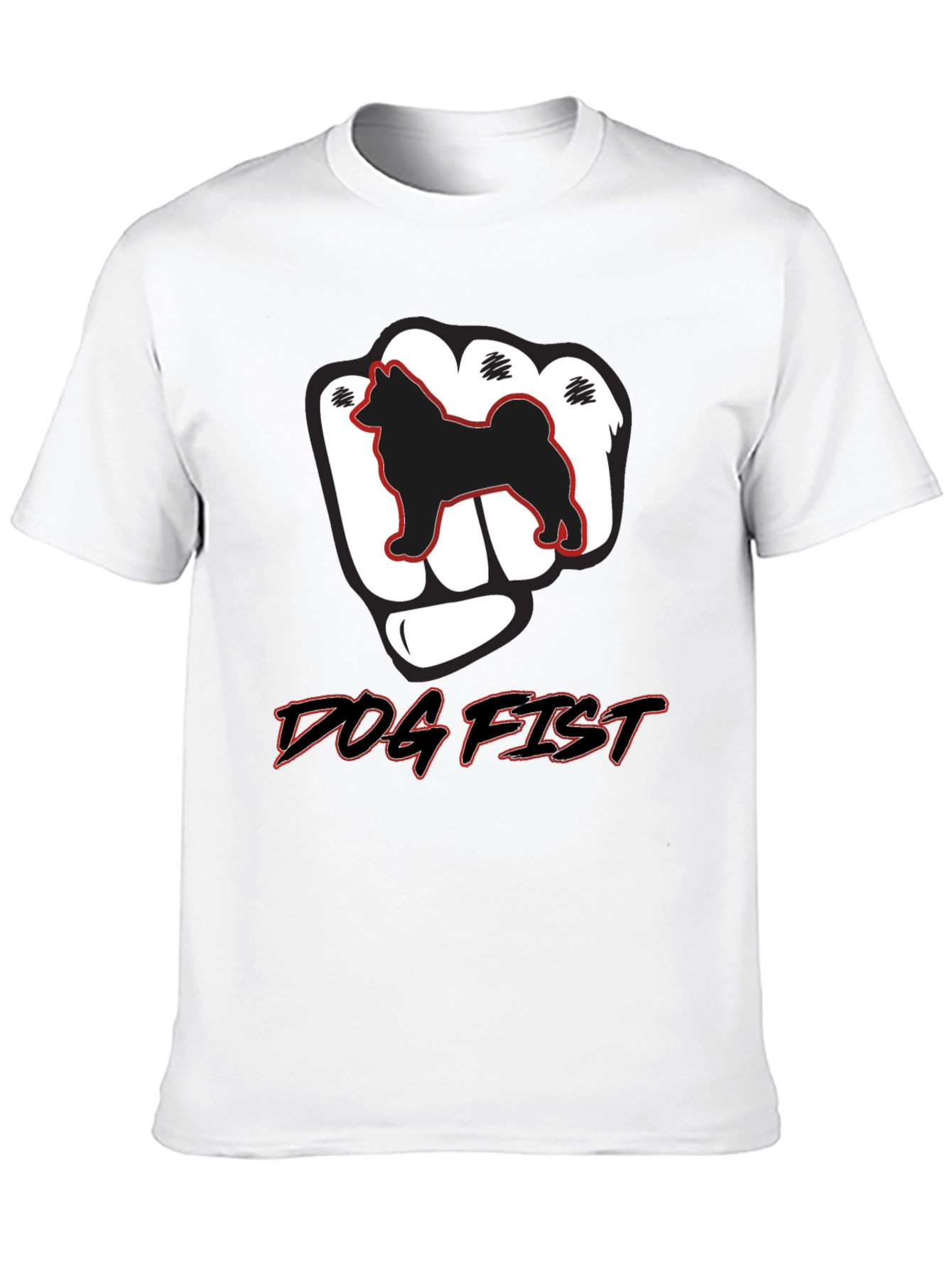 Black Dog Fist Graphic Tee - Men's Black T-Shirt view 10