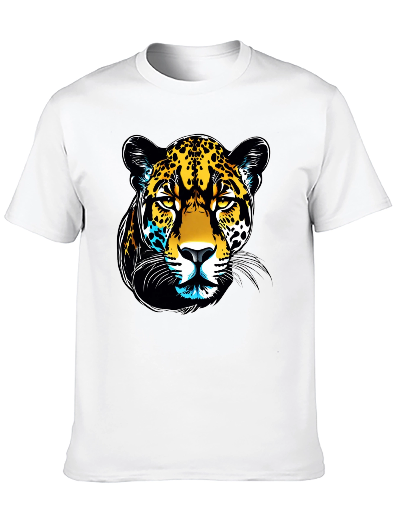 Black Jaguar Graphic Print Black T-Shirt view 10