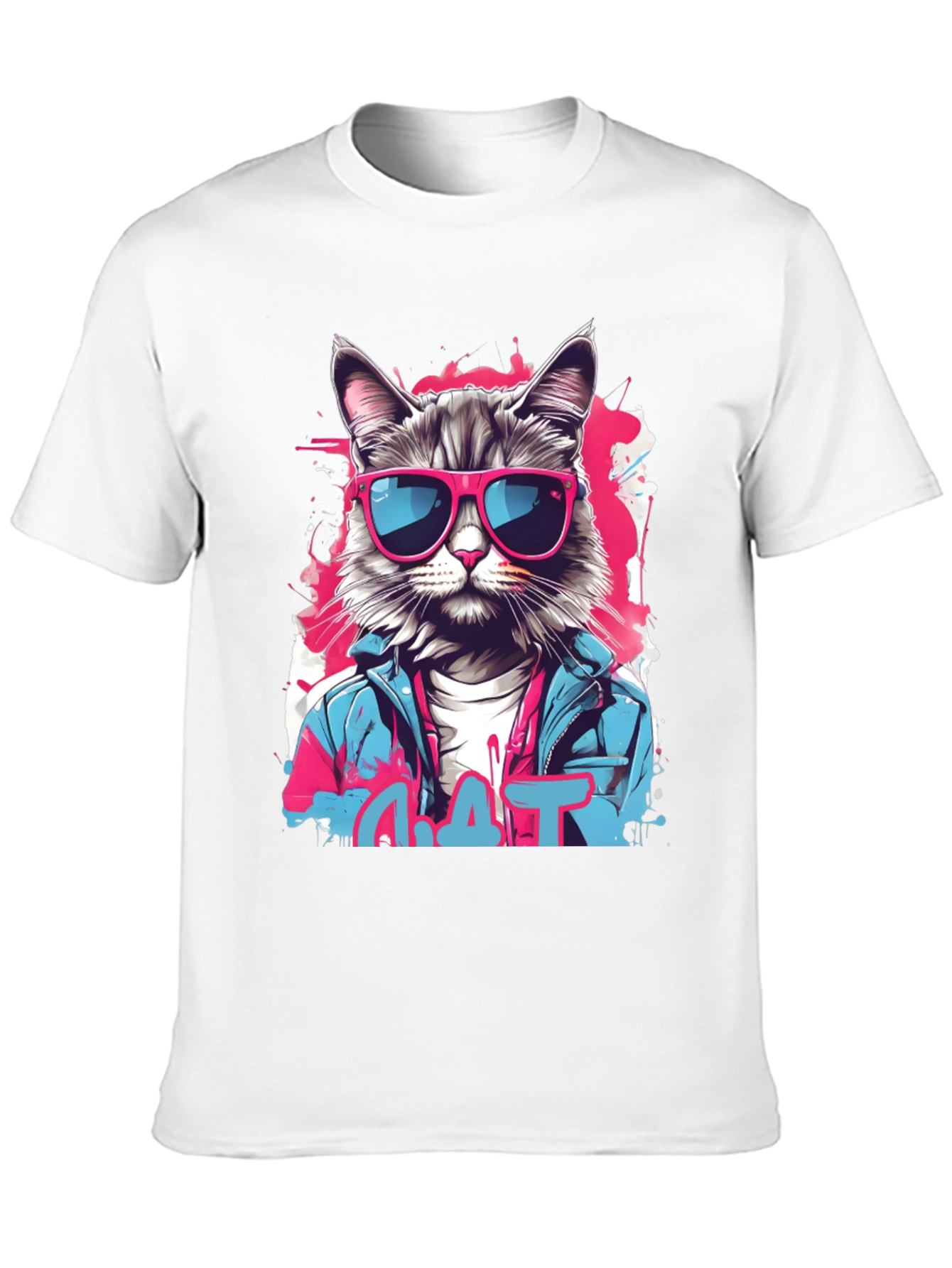 Black Cool Cat Graphic T-Shirt view 10