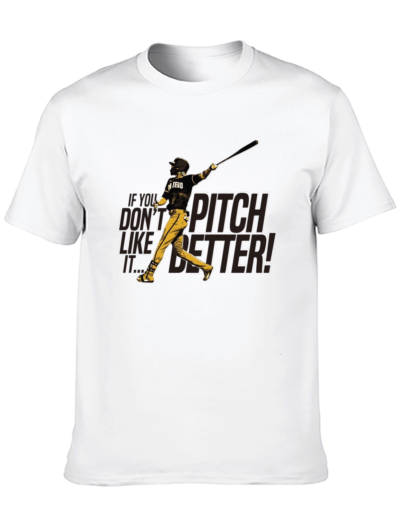 Black Pitch Better Baseball Graphic T-Shirt view 10