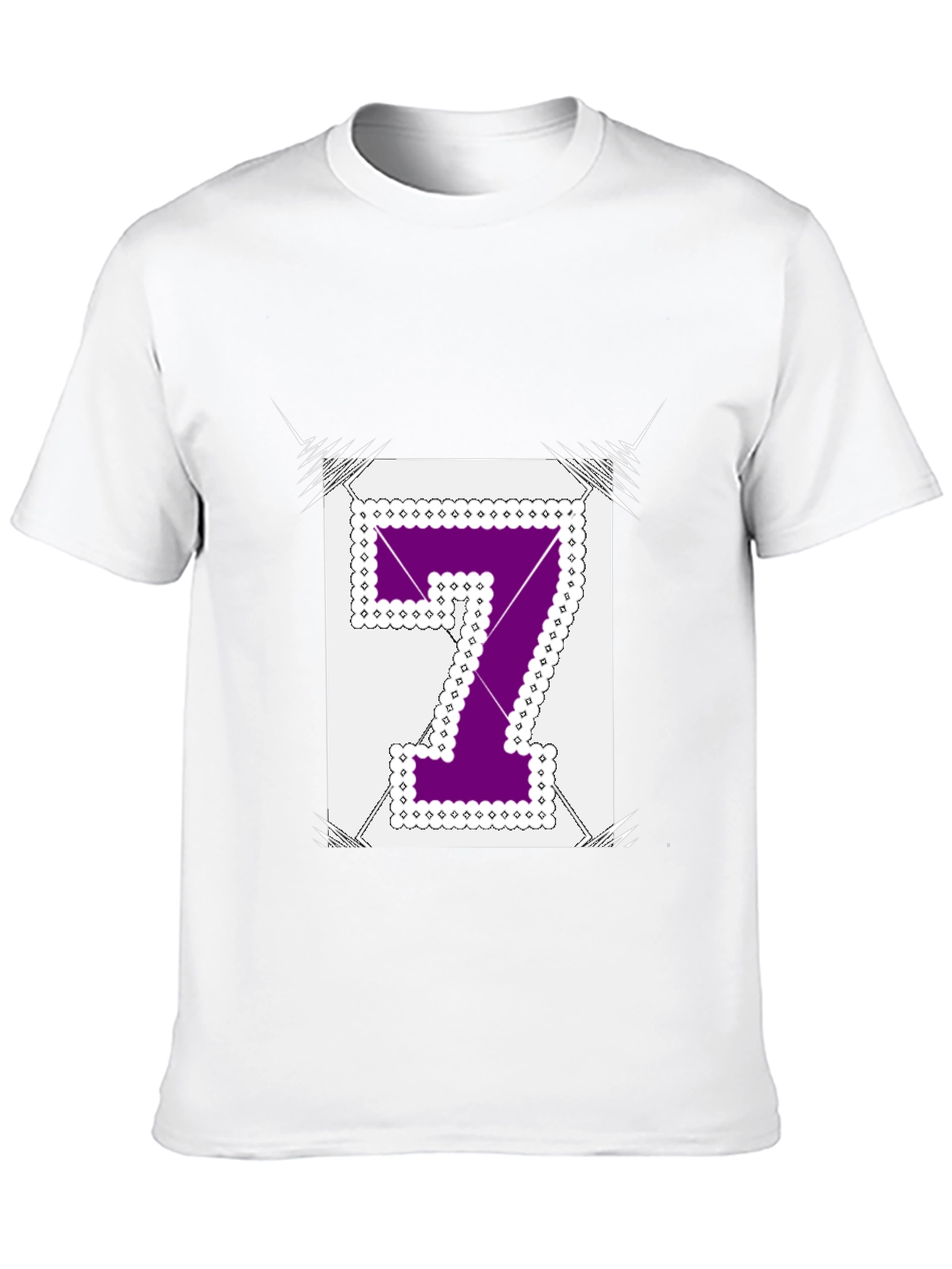 Black Number 7 Graphic Tee - Black Cotton Blend Shirt view 10