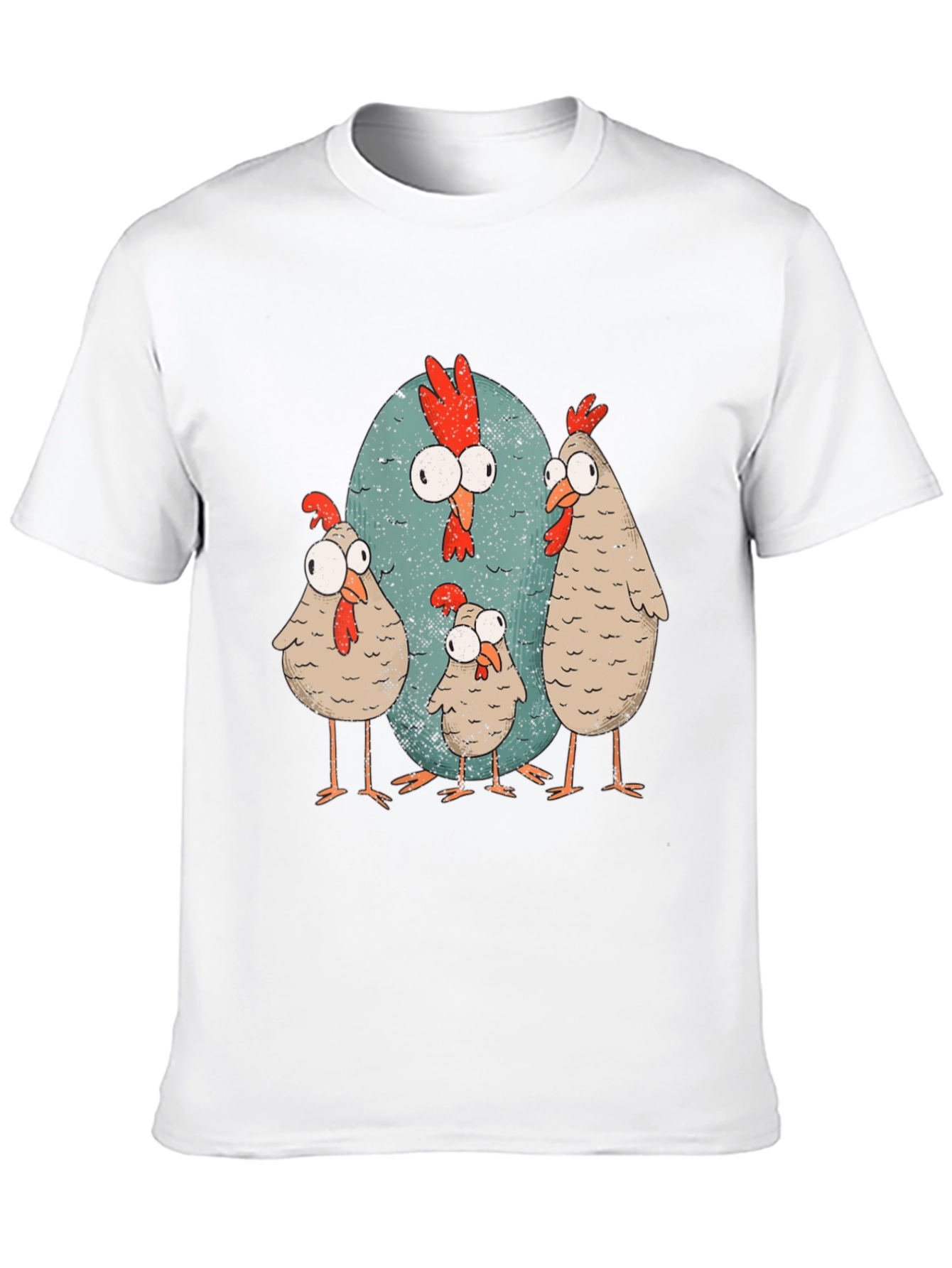 Black Funny Chicken Graphic Tee - Quirky Cartoon Design view 10