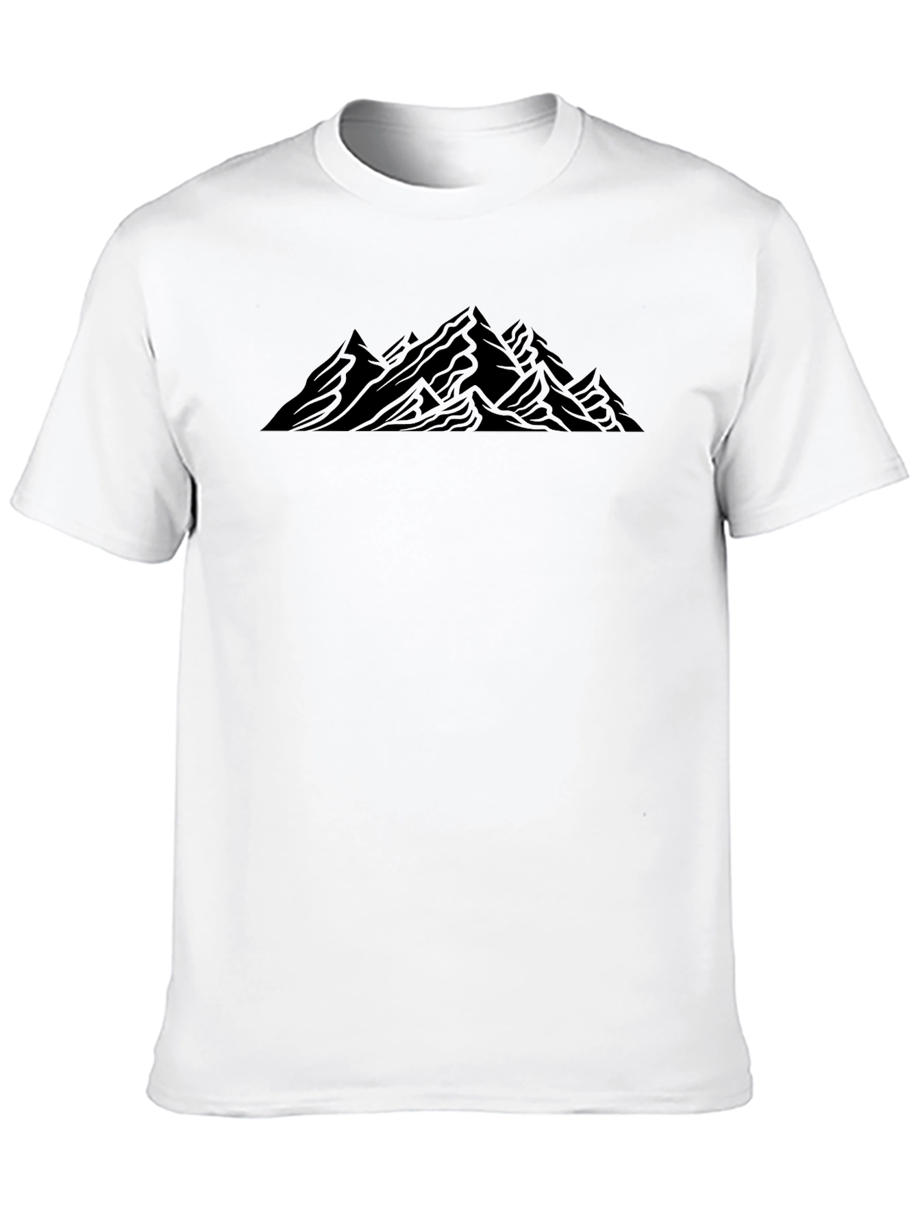 Black Mountain Graphic Black T-Shirt Casual Wear view 10