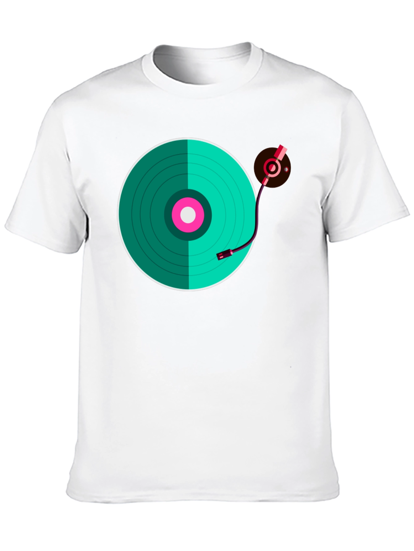 Black Turntable Graphic T-Shirt - Retro Music Lover Tee view 10