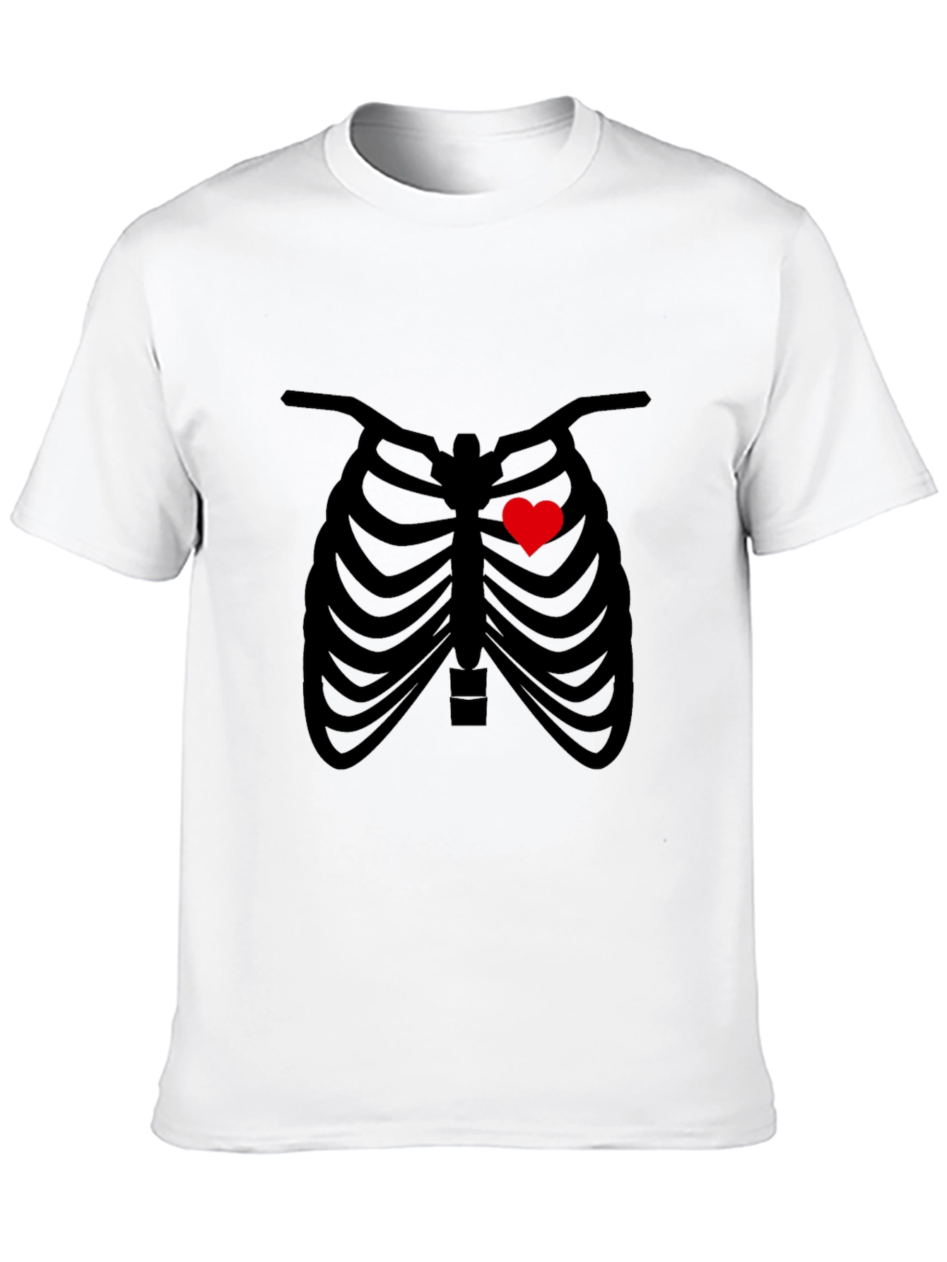 Black Heart Rib Cage Graphic Tee - Unisex view 10
