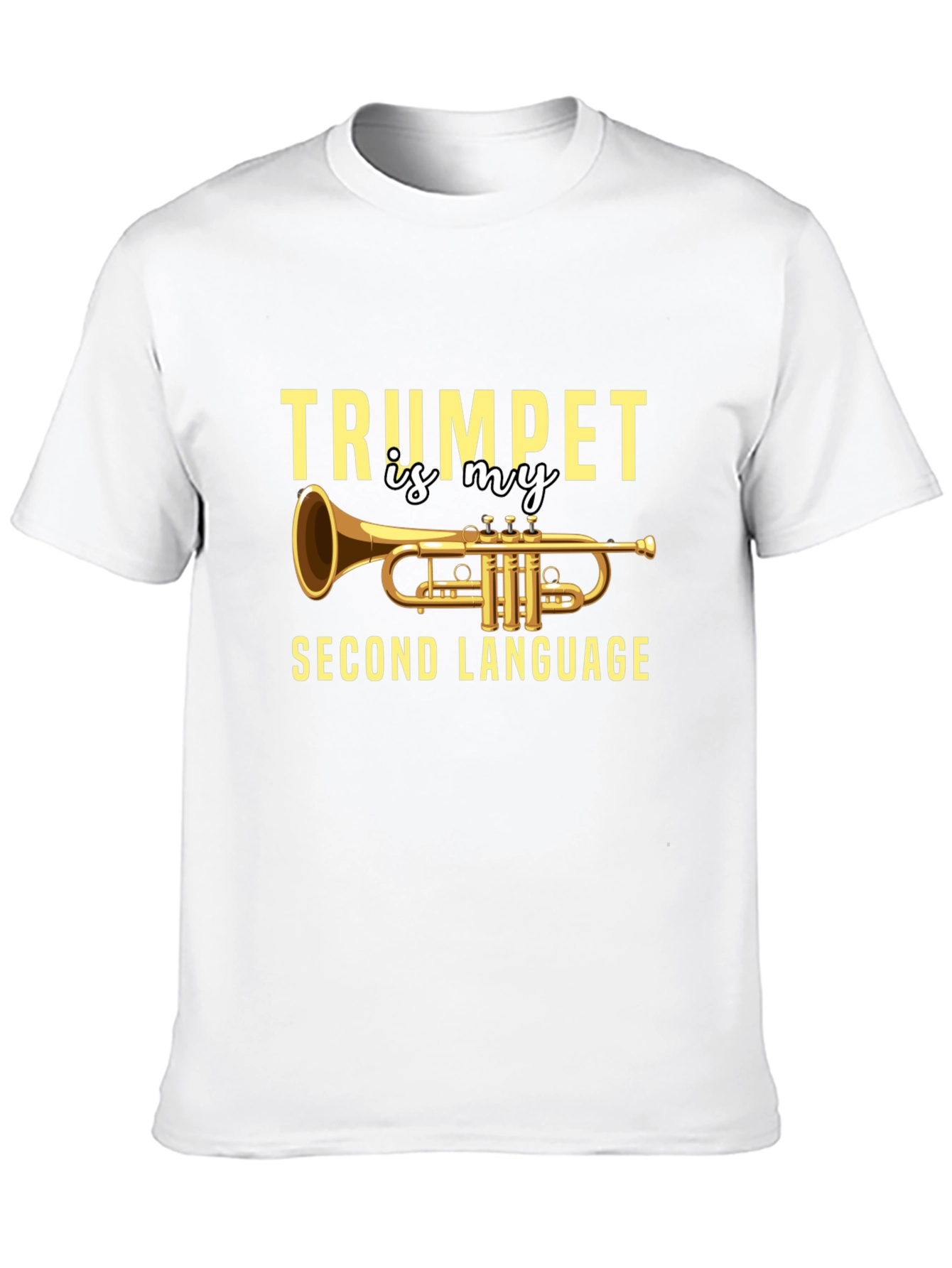 Black Trumpet Second Language Musician T-Shirt view 10