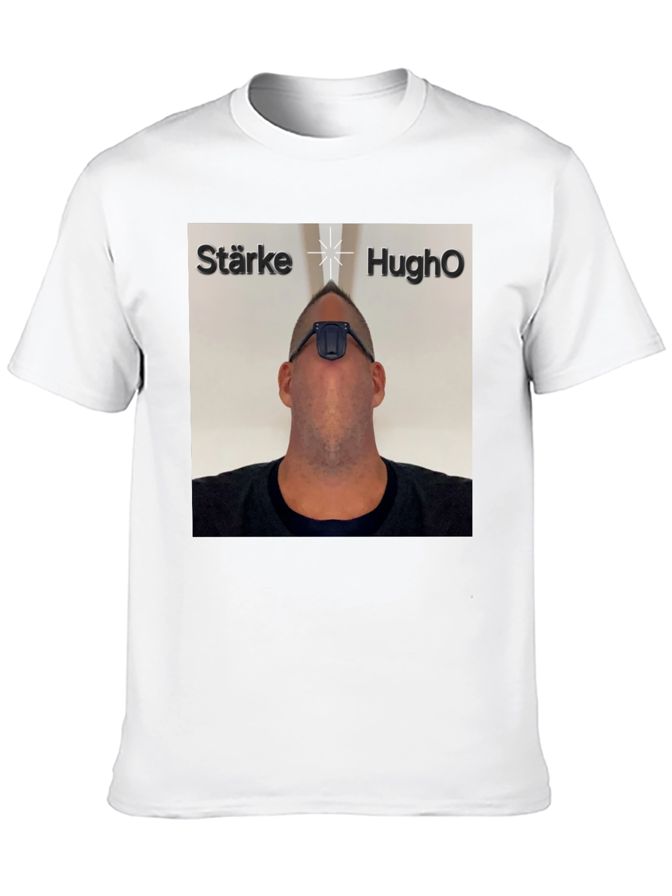 Black Starke HughO T-Shirt - Unique Graphic Tee view 10