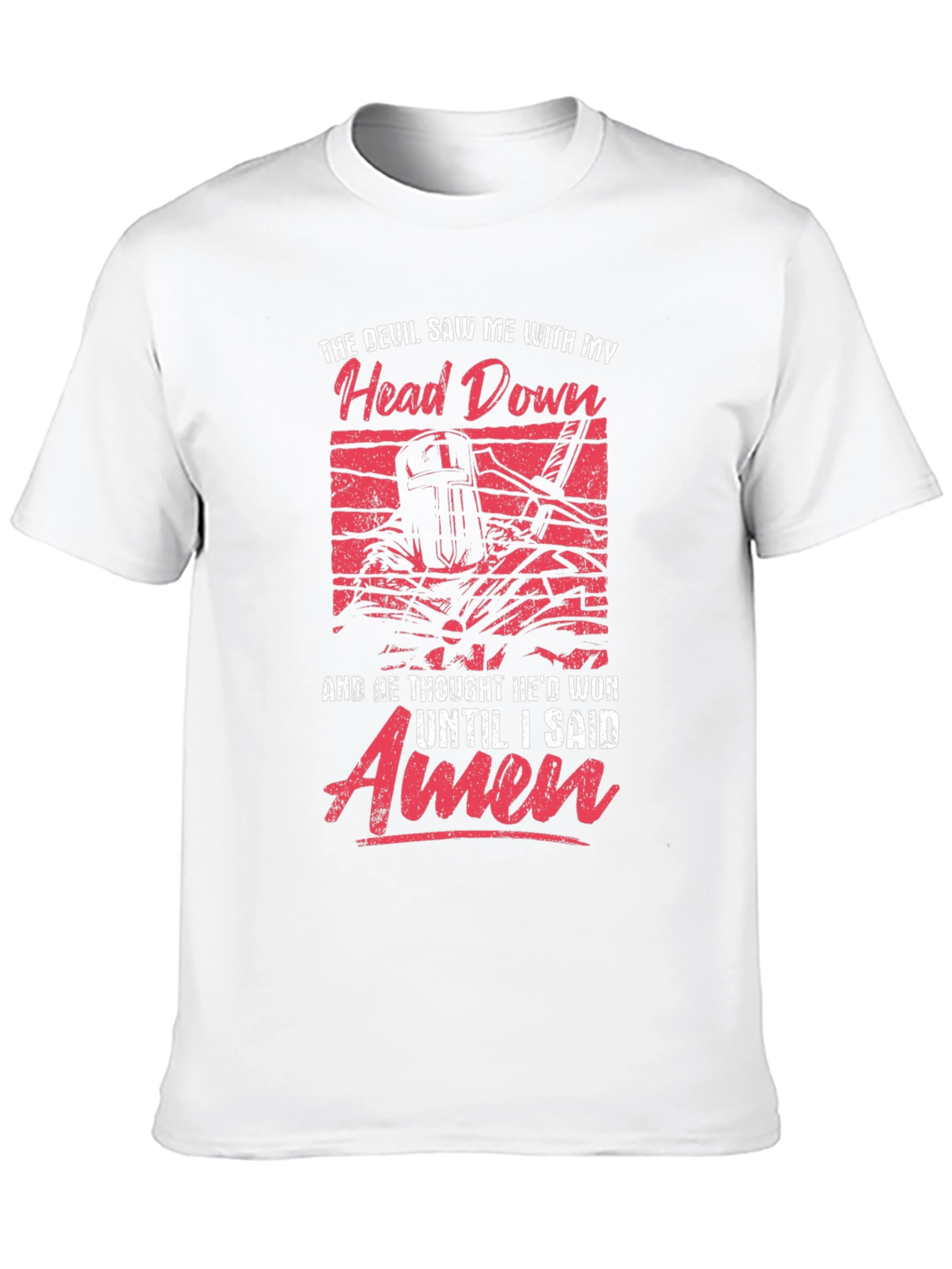 Black The Devil Saw Me With My Head Down T-Shirt view 10