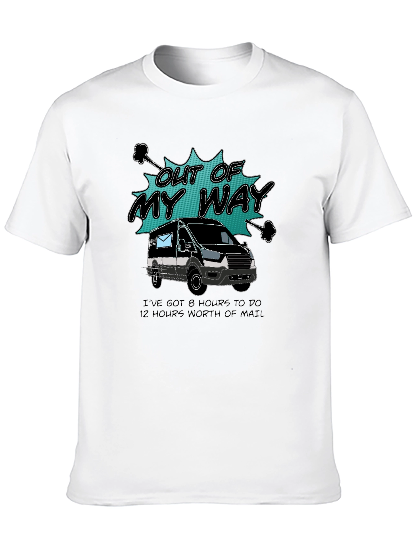 Black Out of My Way Postal Worker T-Shirt view 10
