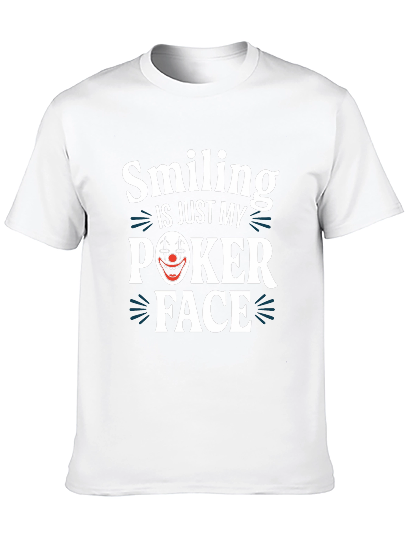 Black Smiling Is My Poker Face Graphic T-Shirt view 10
