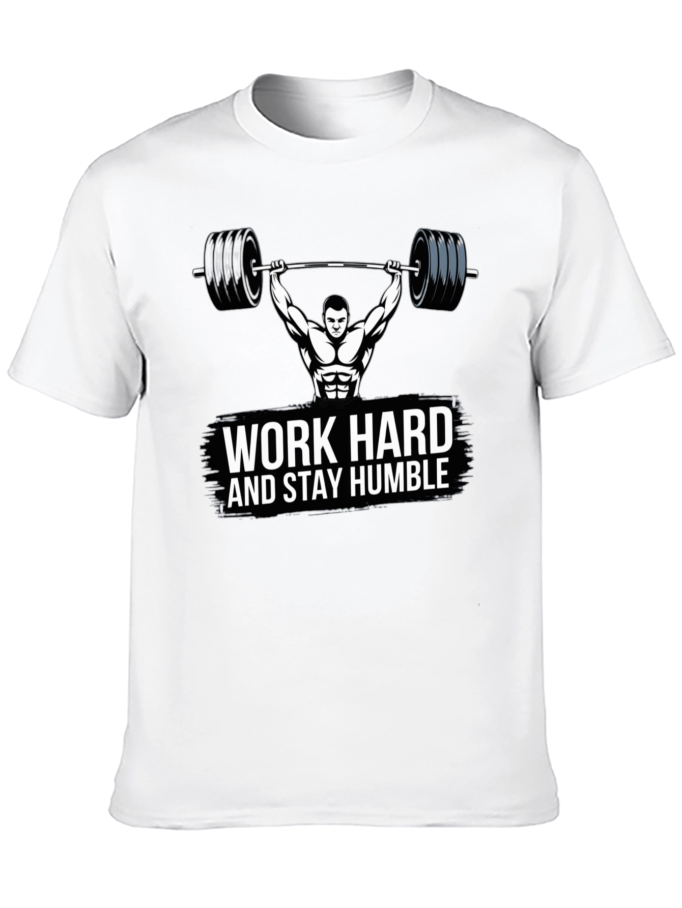 Black Work Hard & Stay Humble Gym T-Shirt view 10