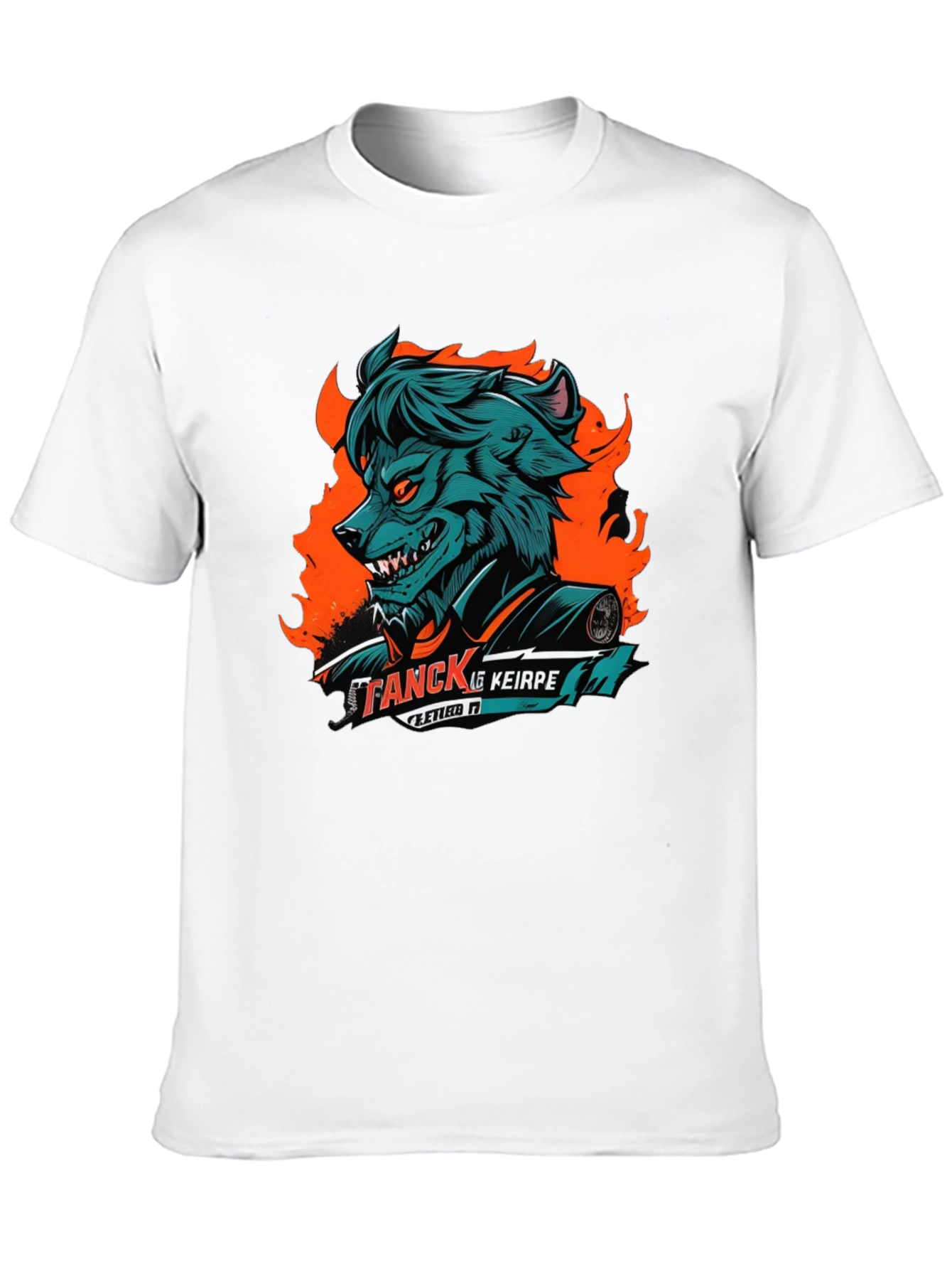 Black Wolf Graphic Black T-Shirt view 10