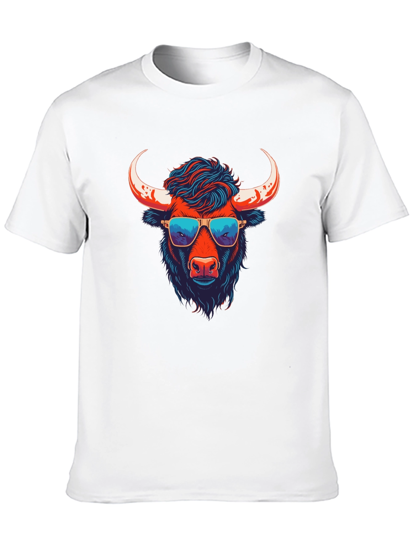 Black Cool Bull Graphic Tee - Black Cotton Blend view 10