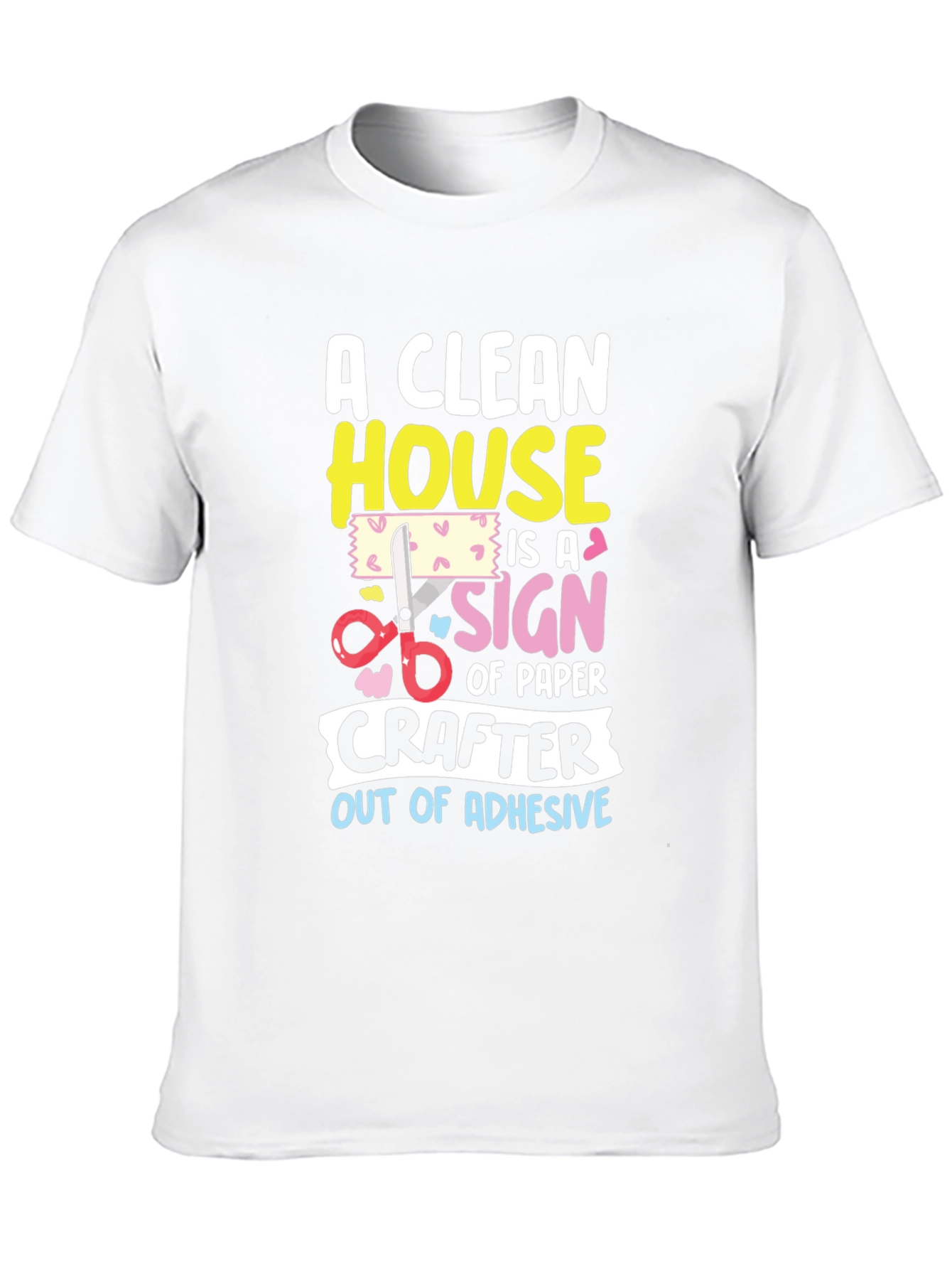 Black Funny Crafter T-Shirt: Clean House, No Adhesive view 10