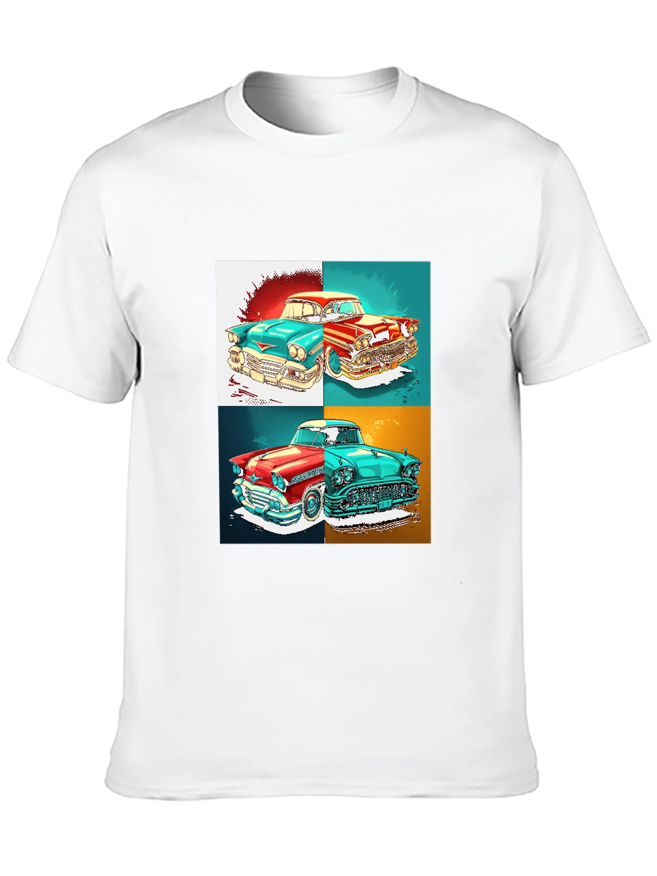 Black Classic Car Graphic T-Shirt - Retro Automotive Style view 10