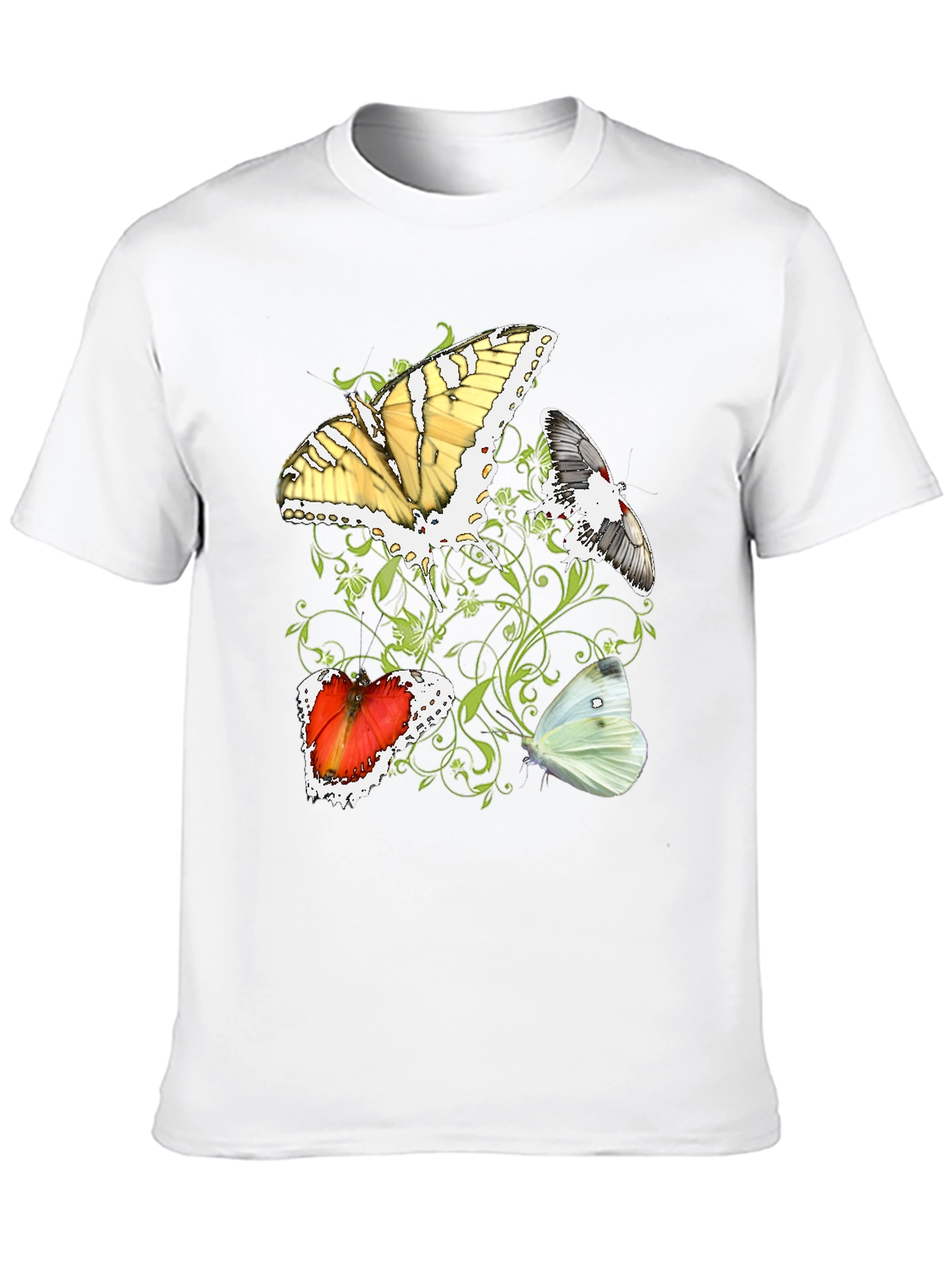 Black Butterfly T-Shirt - Unique Graphic Tee view 10