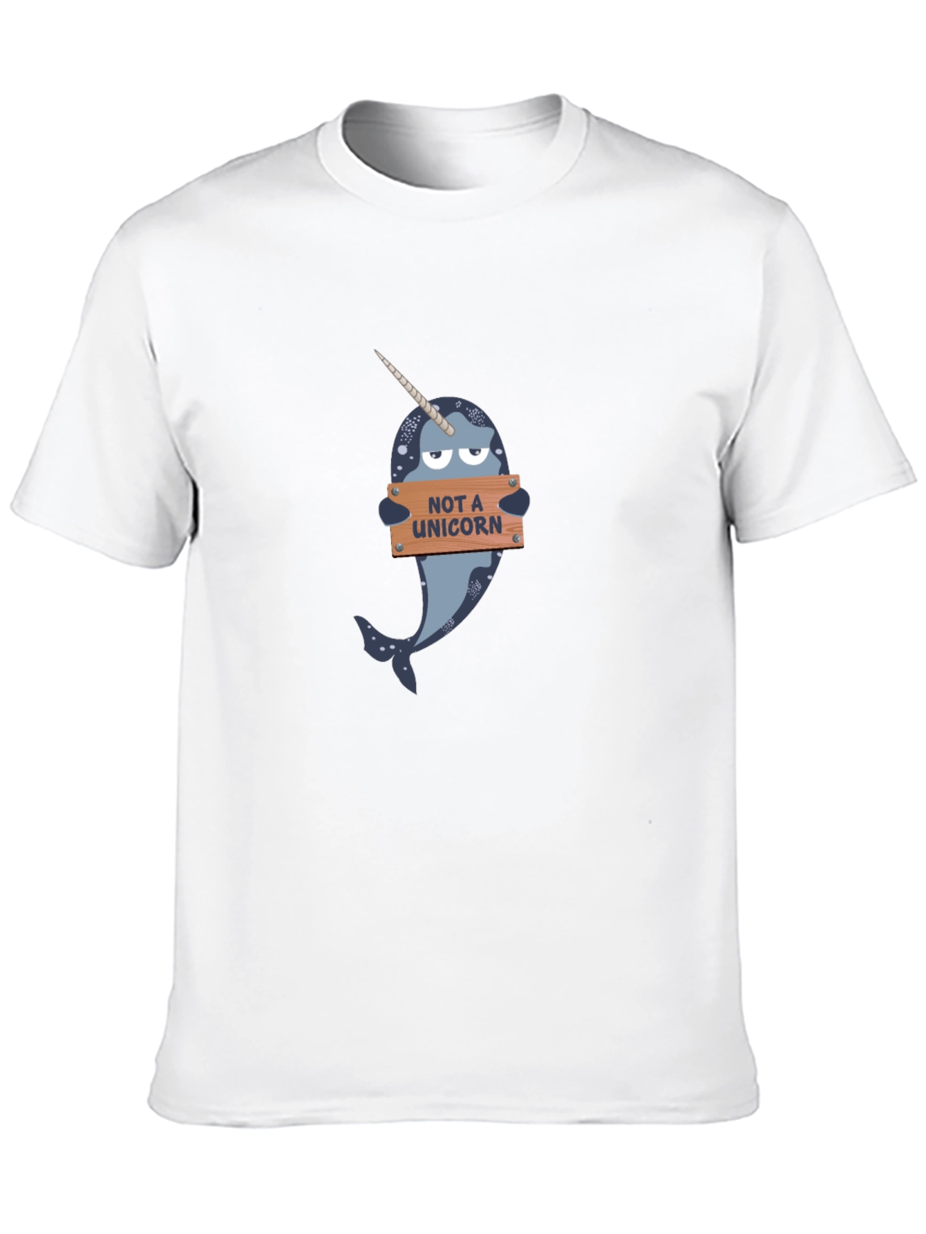 Black Narwhal T-Shirt - "Not A Unicorn" Funny Tee view 10