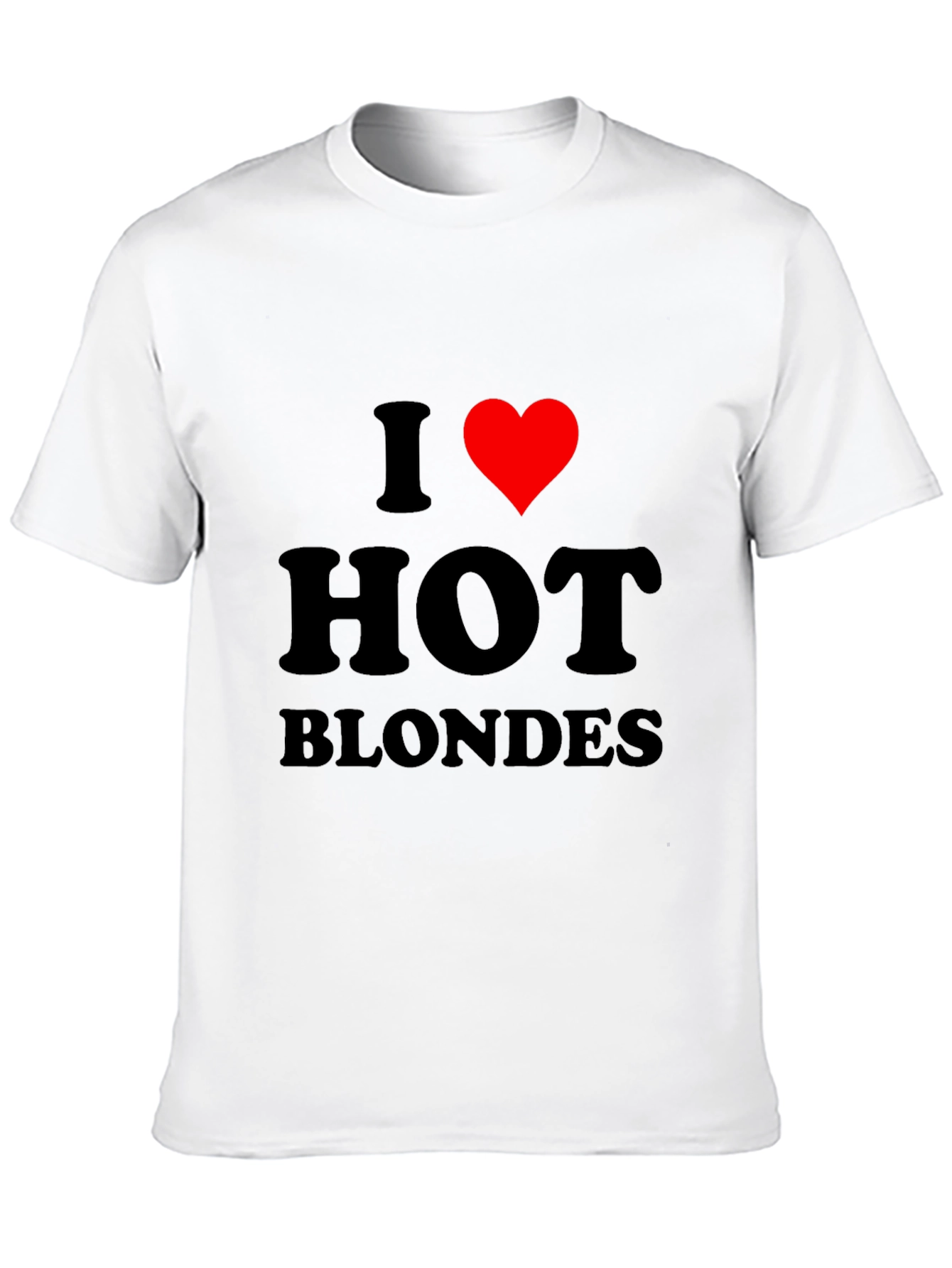 Black I Heart Hot Blondes Black T-Shirt view 10
