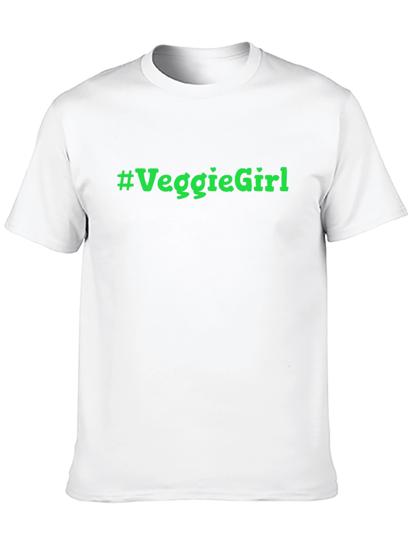 Black Veggie Girl T-Shirt - Black Cotton Tee view 10