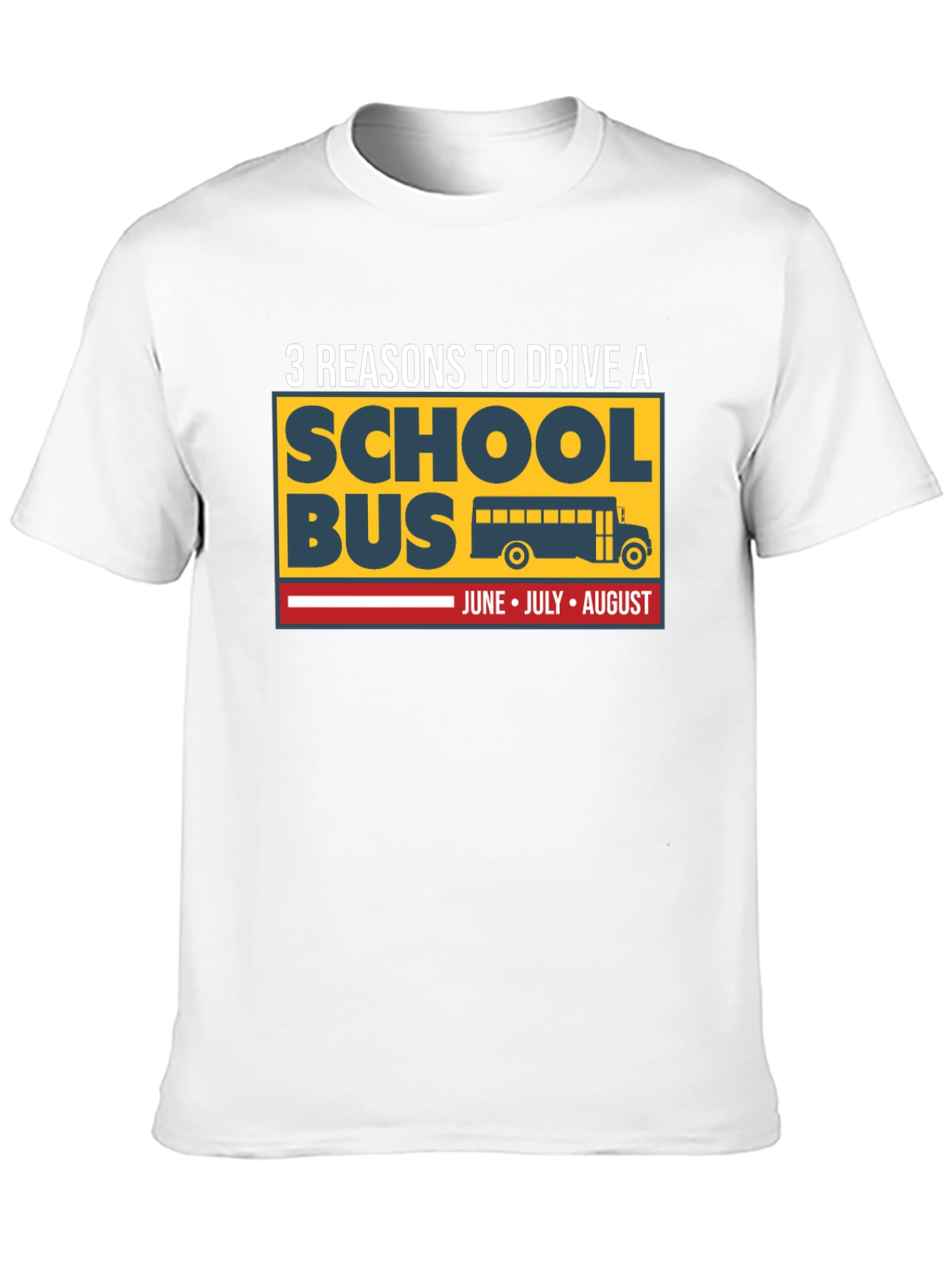 Black 3 Reasons to Drive a School Bus T-Shirt view 10