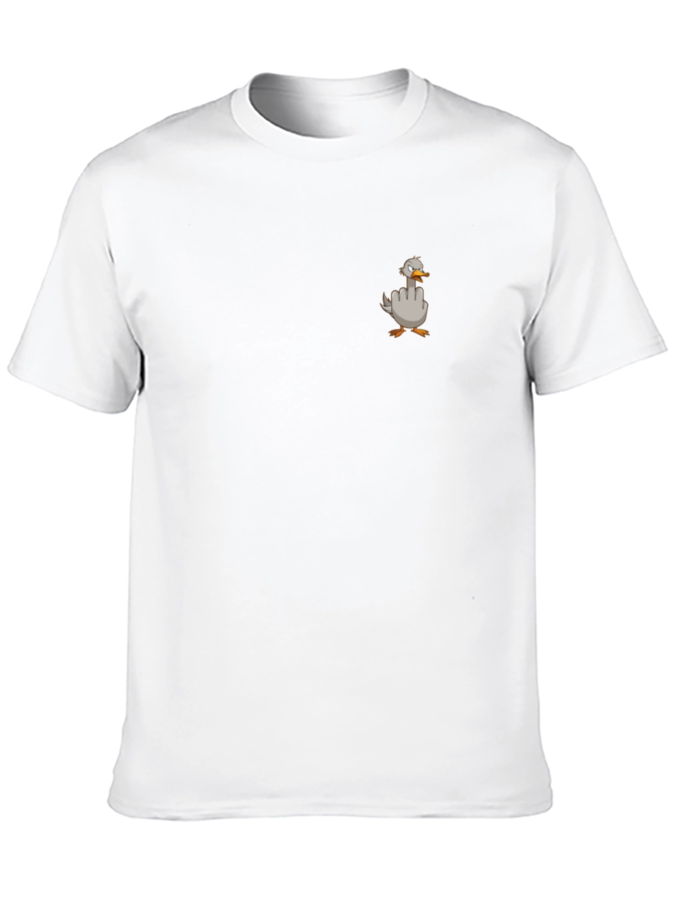 Black Black Graphic Tee - Duck Giving the Finger view 10