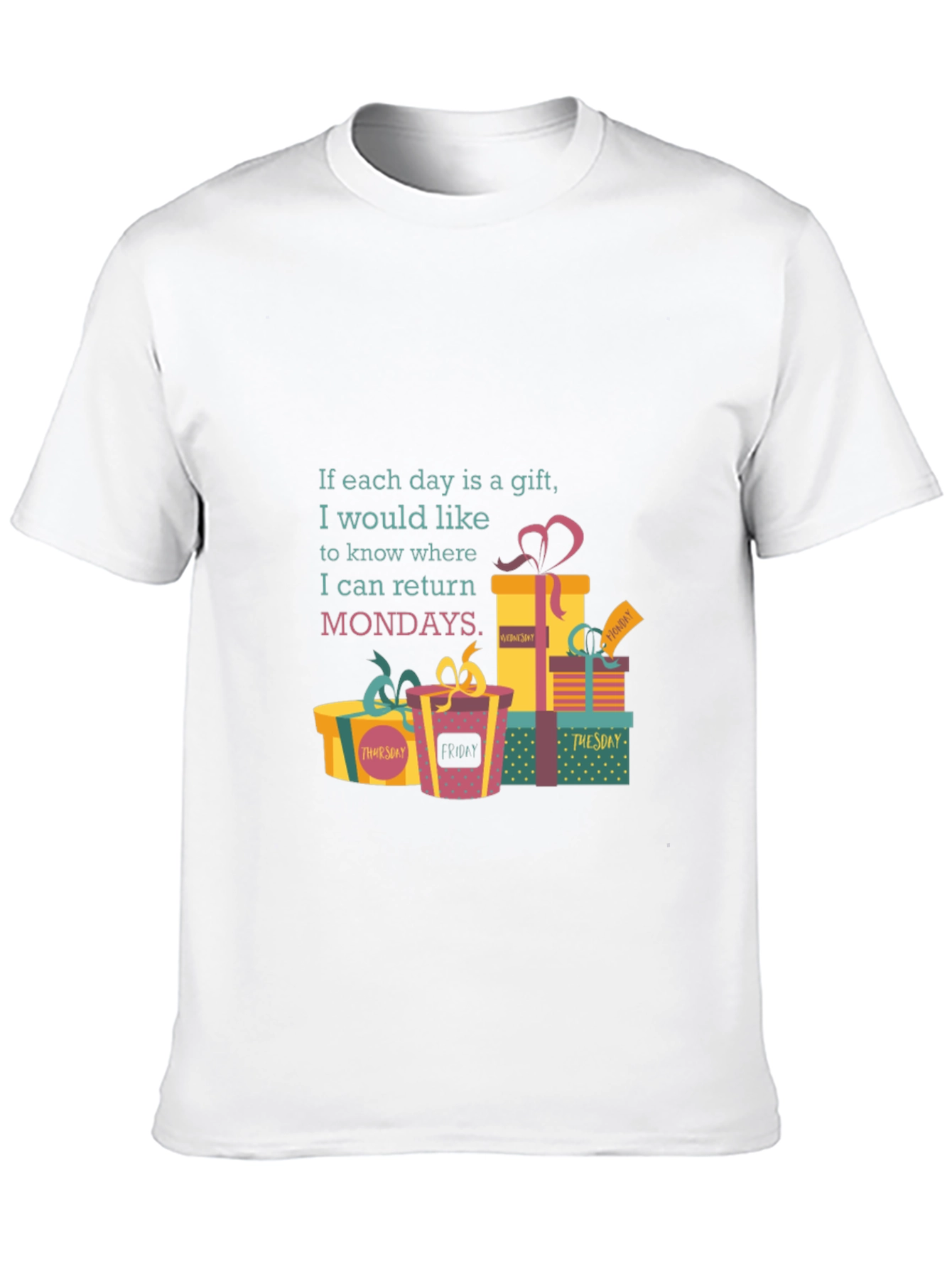Black Funny 'Return Mondays' Gift Days Graphic Tee view 10