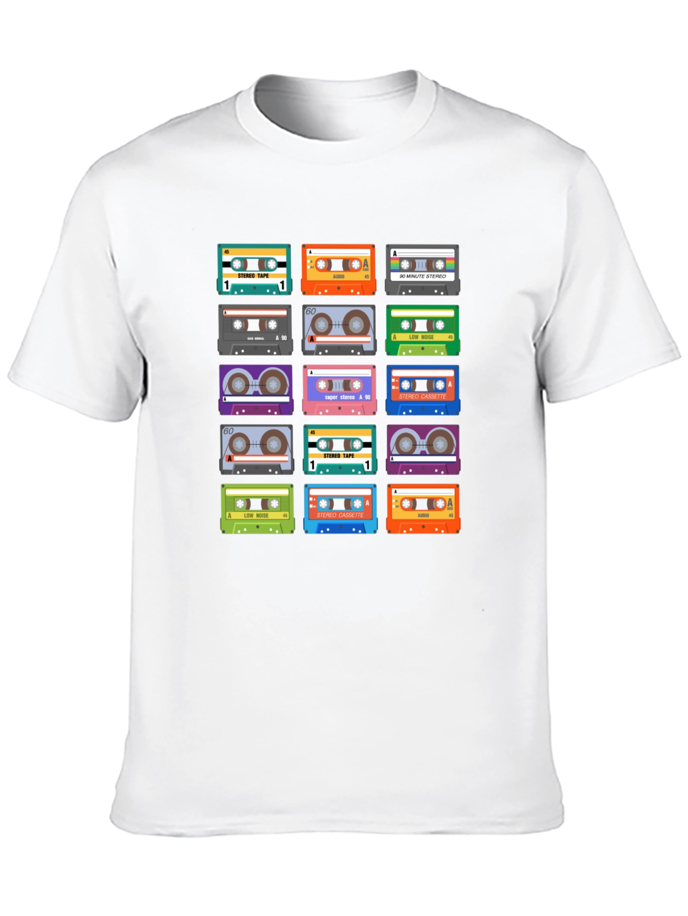 Black Retro Cassette Tape Graphic T-Shirt view 10