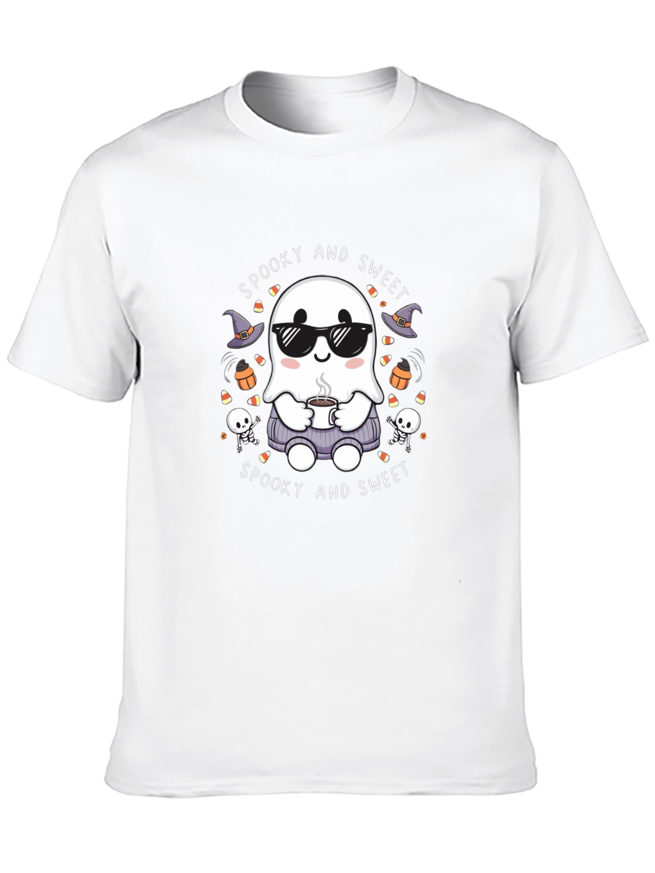 Black Spooky and Sweet Ghost Halloween T-Shirt view 10