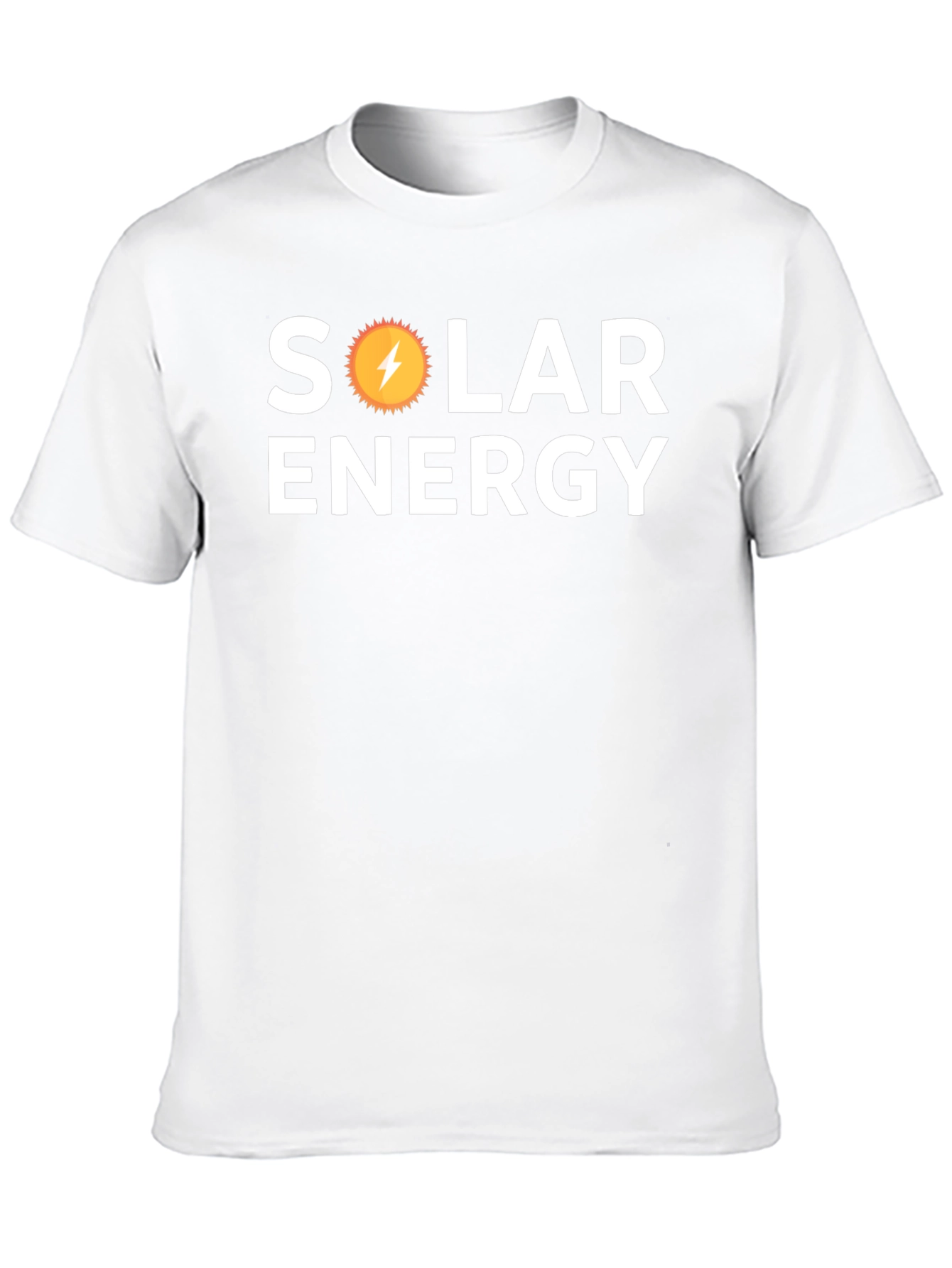 Black Solar Energy T-Shirt - Black Cotton Graphic Tee view 10