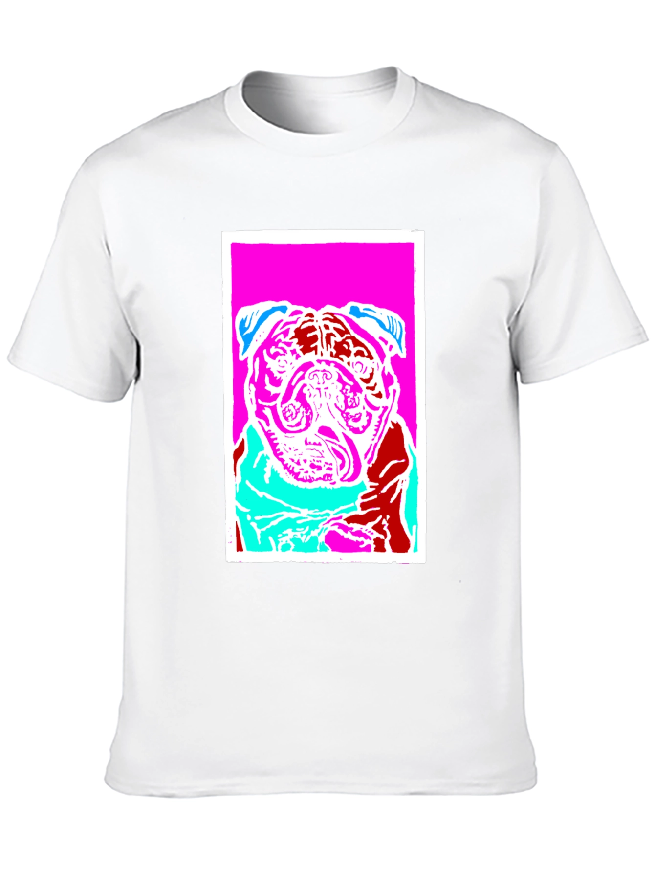 Black Pop Art Pug Graphic Tee - Black Cotton T-Shirt view 10