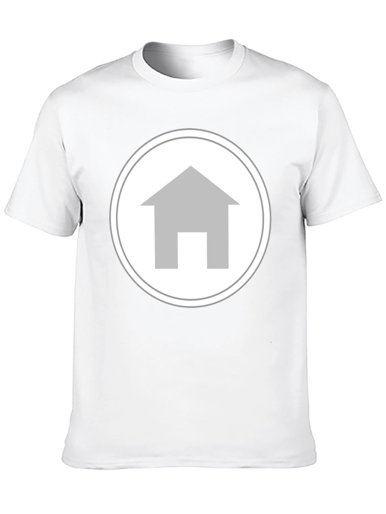 Black Simple House Logo T-Shirt view 10